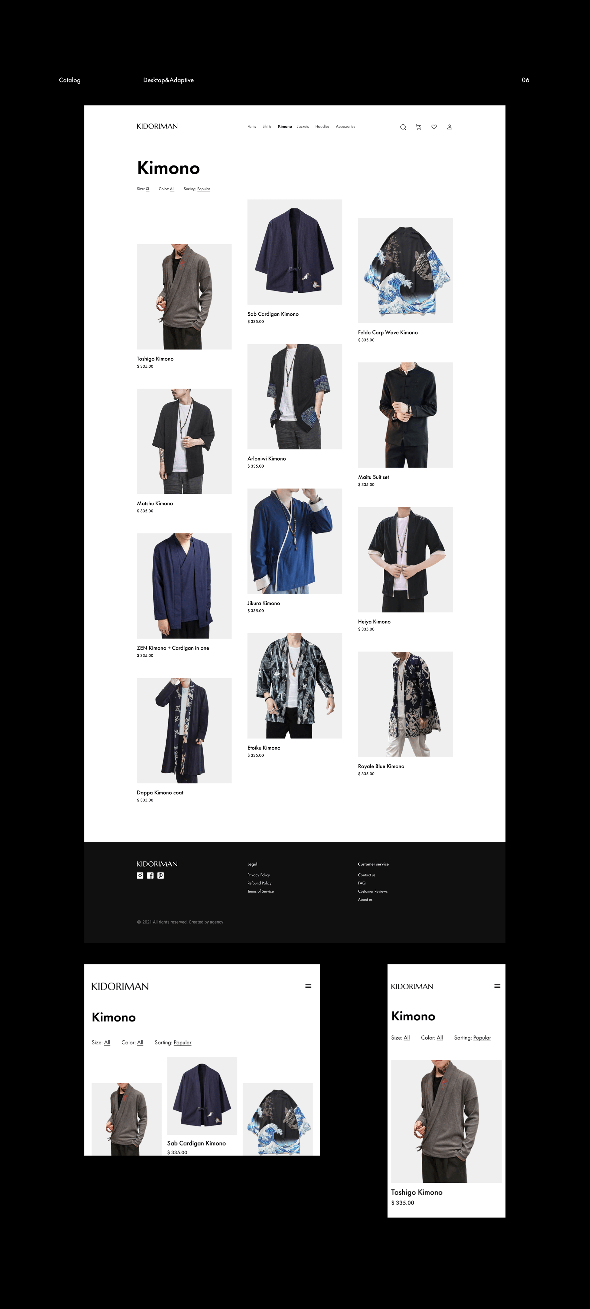 KIDORIMAN online store — Изображение №7 — Интерфейсы на Dprofile