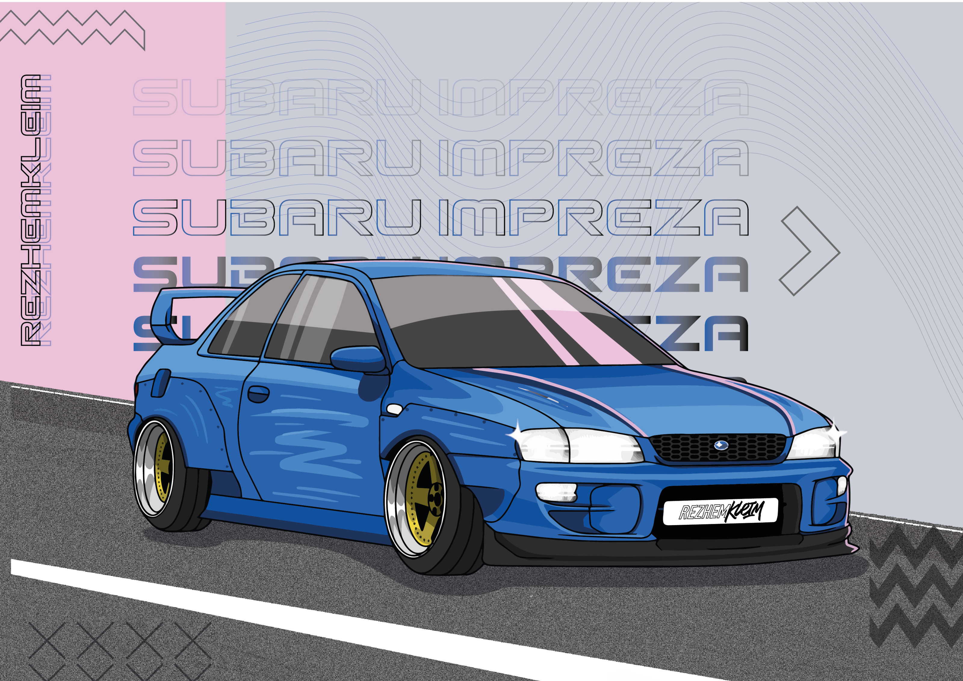 иллюстрации тачек jdm и отечественный автопром — Изображение №2 — Иллюстрация, Графика на Dprofile