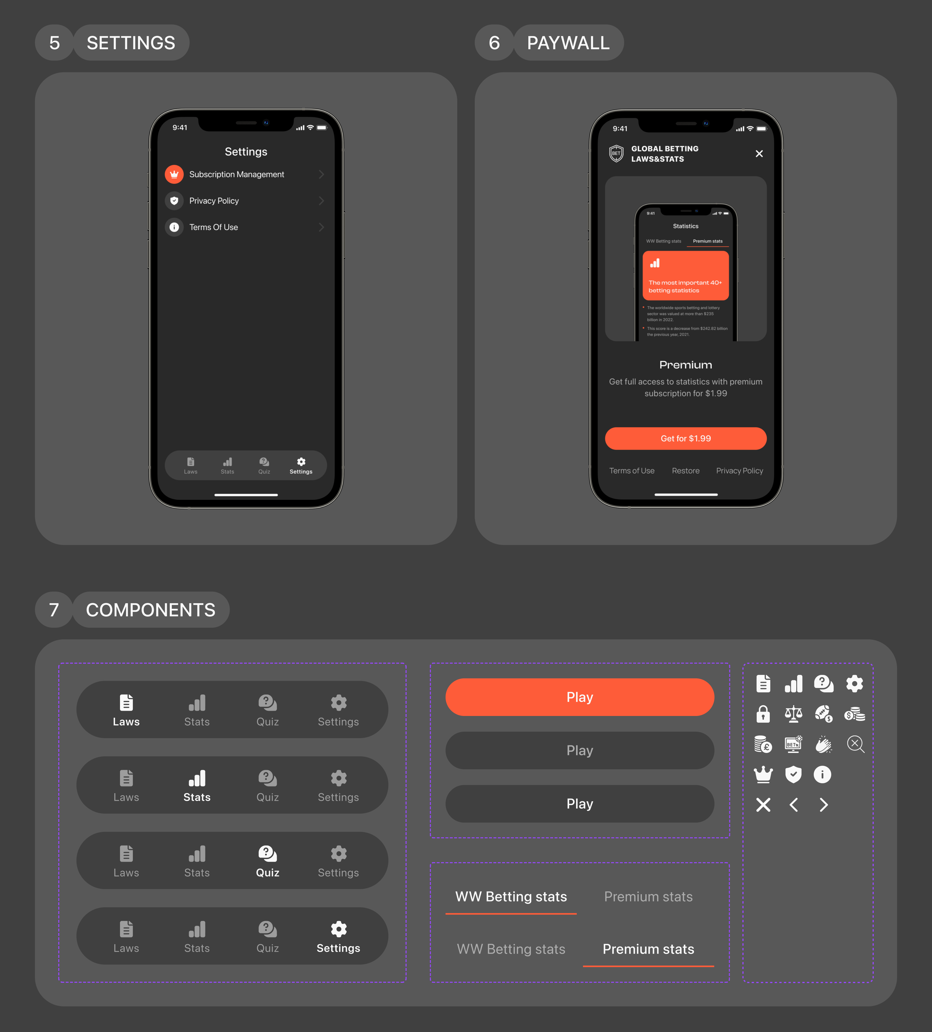 Mobile app - Global betting laws&stats — Изображение №4 — Интерфейсы на Dprofile