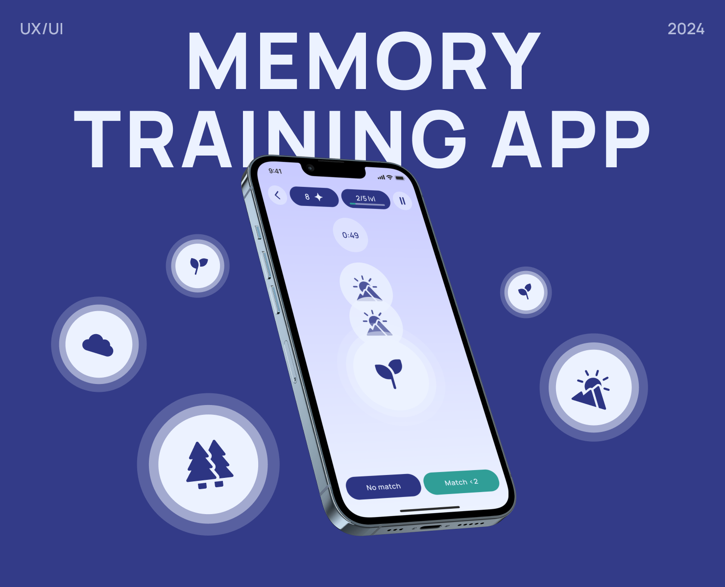Memory training app - Mountain Memoryflow — Интерфейсы на Dprofile