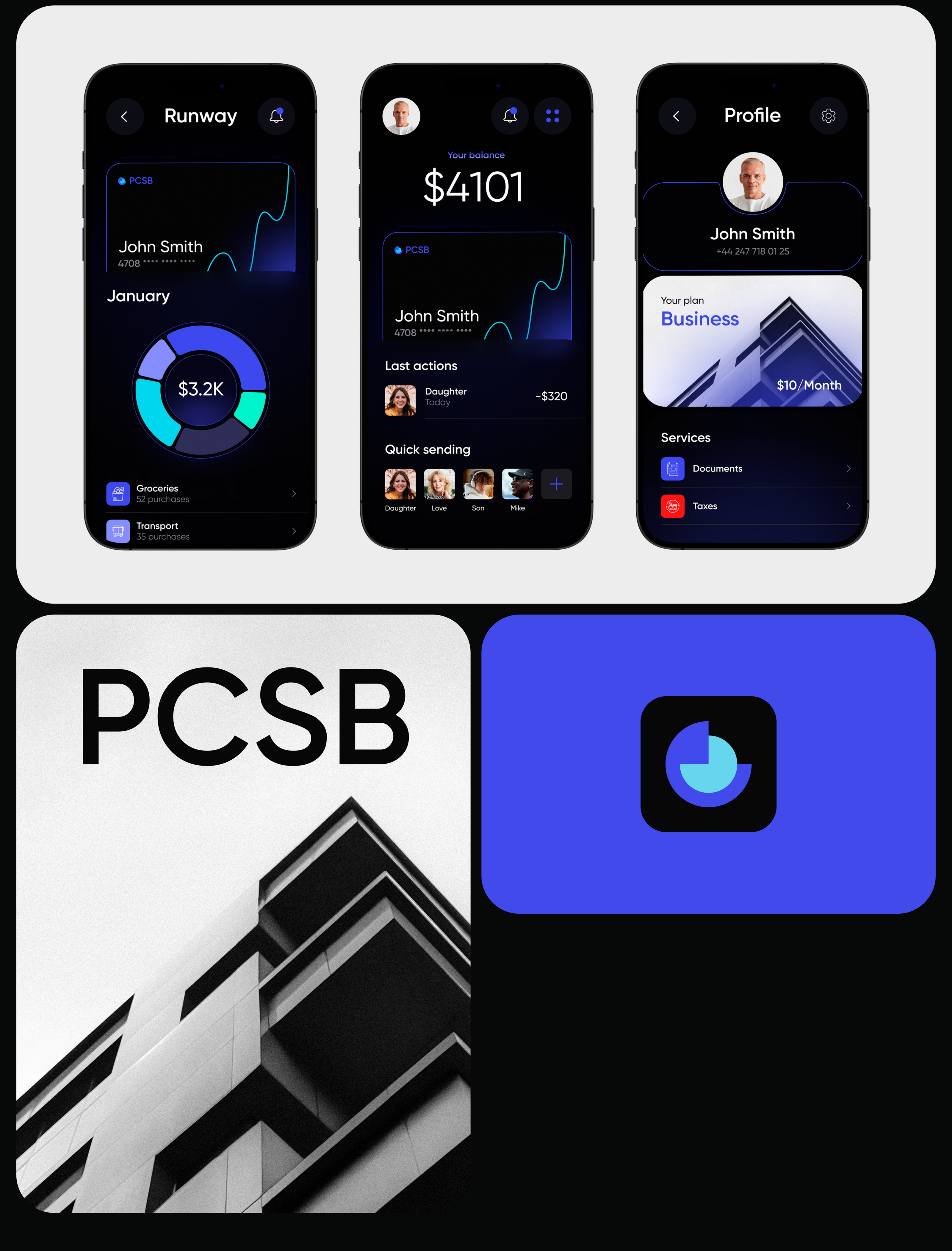 PCSB Finance – UX/UI Design — Изображение №7 — Интерфейсы, Брендинг на Dprofile