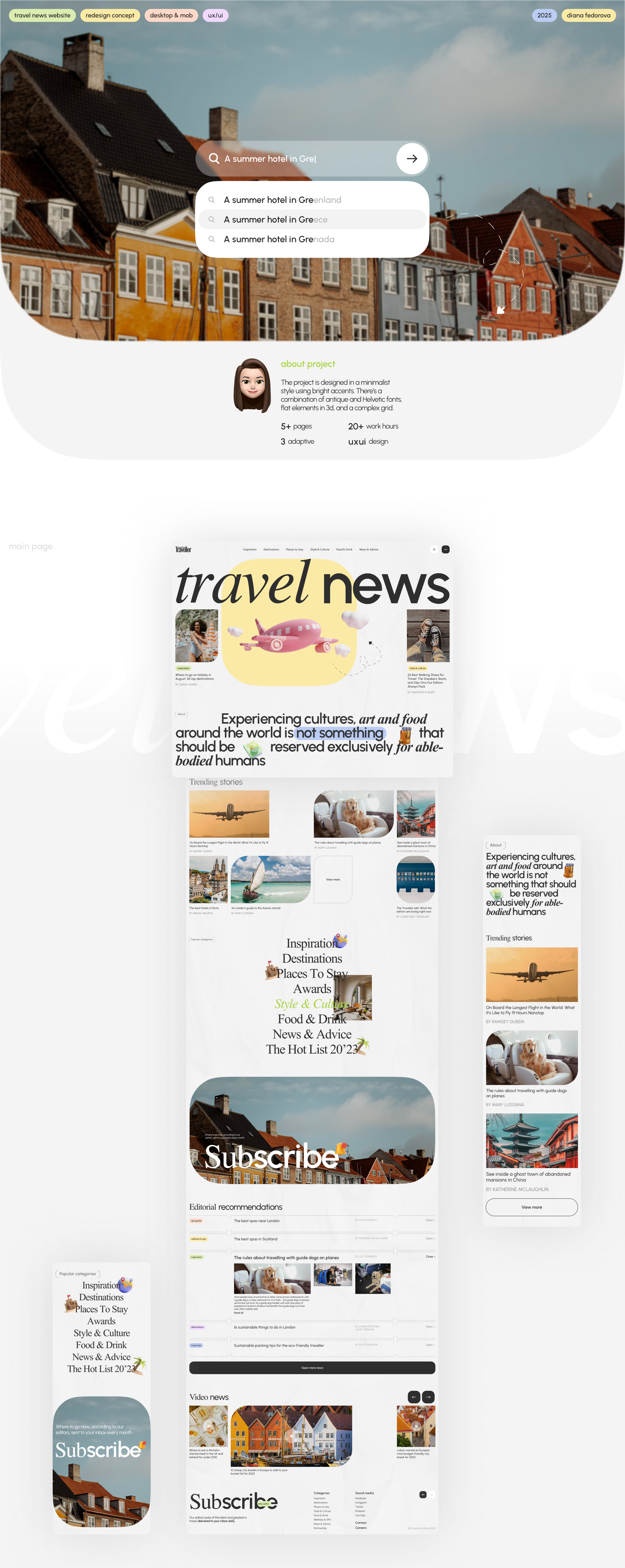 news website redesign | Conde Nast Traveller — Изображение №1 — Интерфейсы на Dprofile