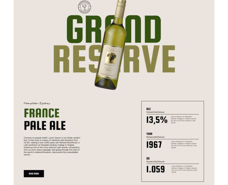 Website for the winery — Интерфейсы на Dprofile