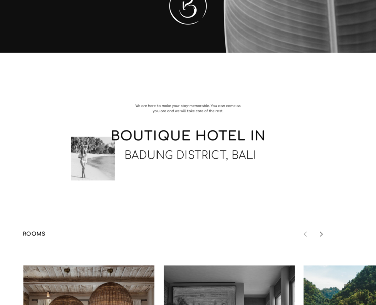 Website for a Bali hotel — Интерфейсы на Dprofile