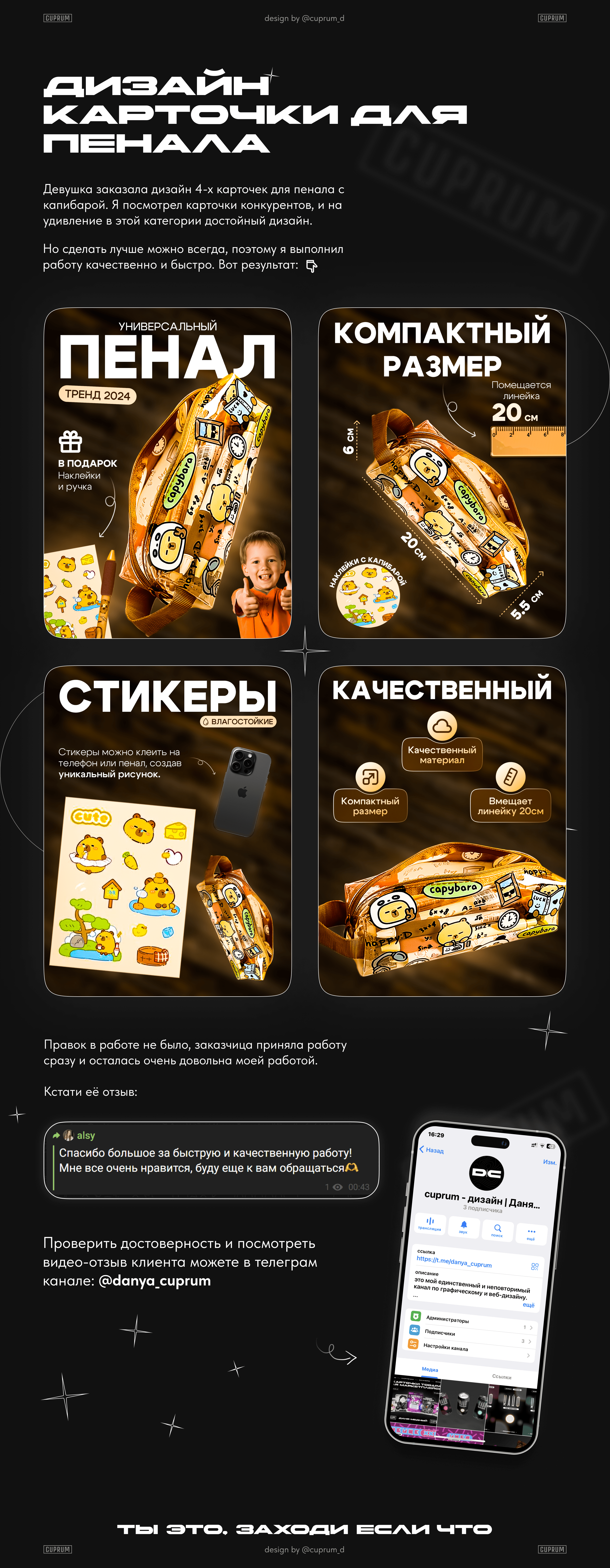 Карточка товара «Пенал» для Wildberris — Изображение №1 — Брендинг, Графика на Dprofile
