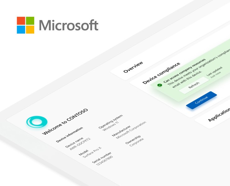 Microsoft Company Portal Onboarding — Интерфейсы на Dprofile