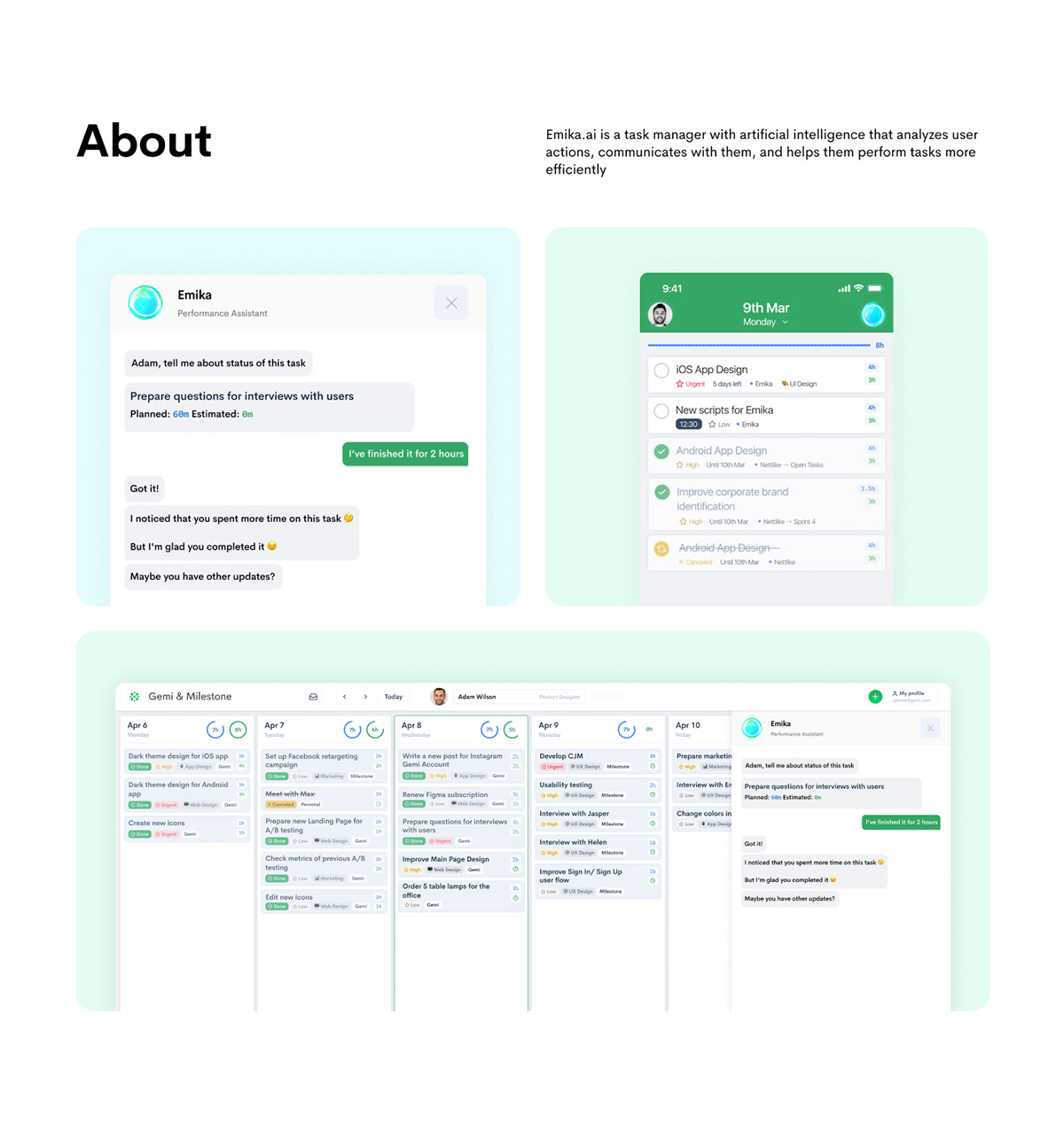 Emika.ai — Advanced Task Manager — Изображение №2 — Интерфейсы на Dprofile