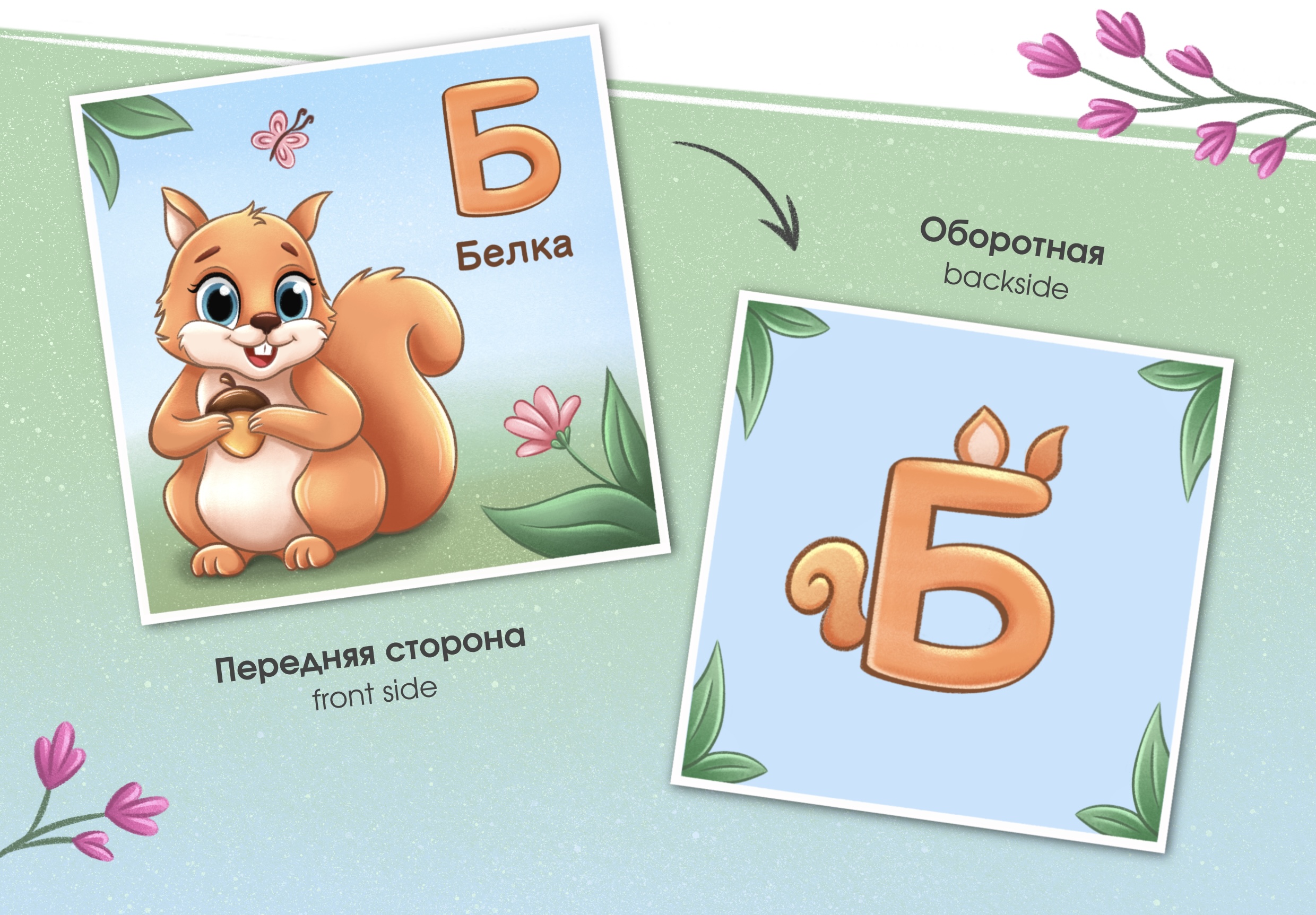 Карточки с алфавитом для детей — Изображение №7 — Иллюстрация, Графика на Dprofile