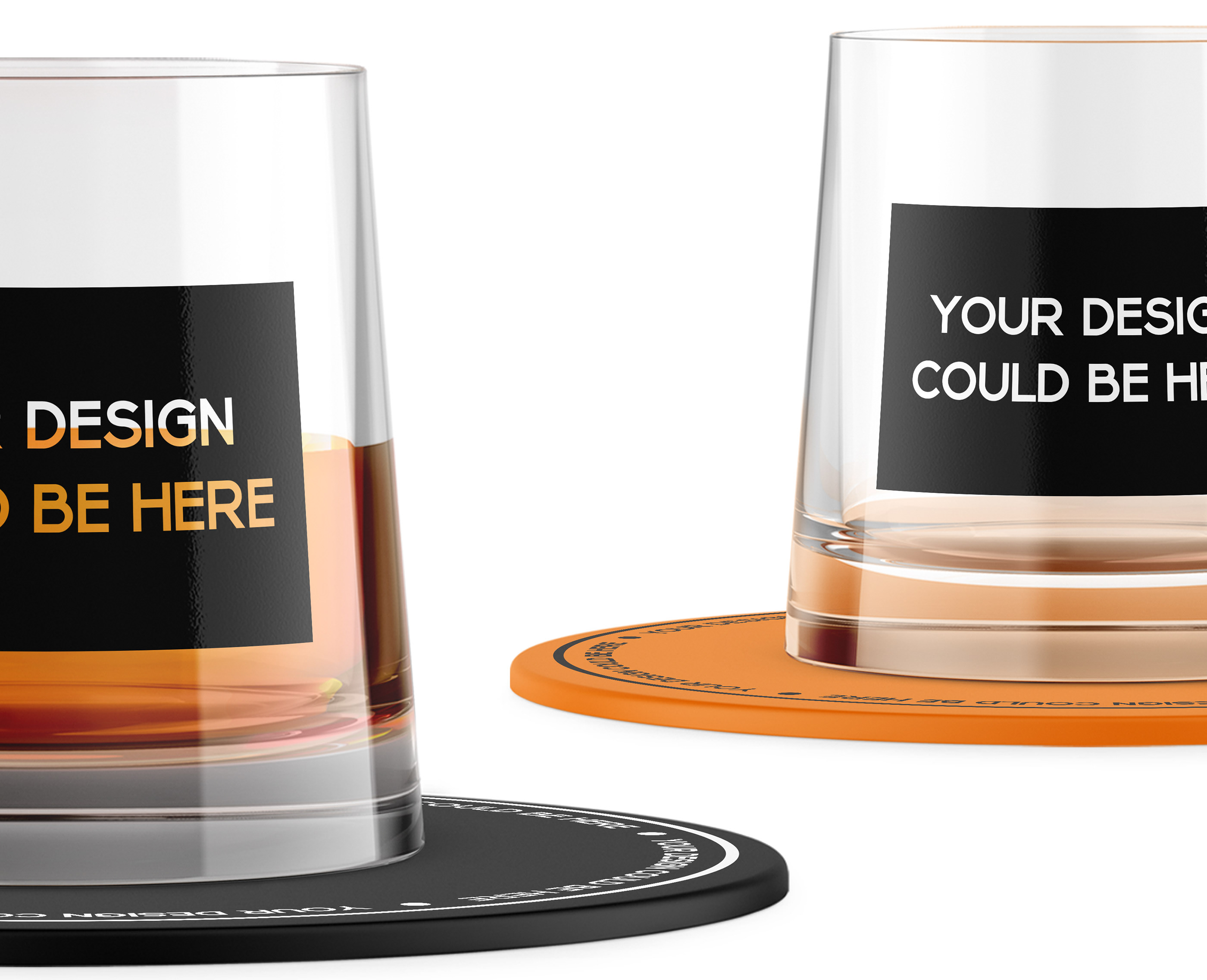 Alcohol Bottles with Glasses Set Mockup — Изображение №10 — Брендинг, 3D на Dprofile