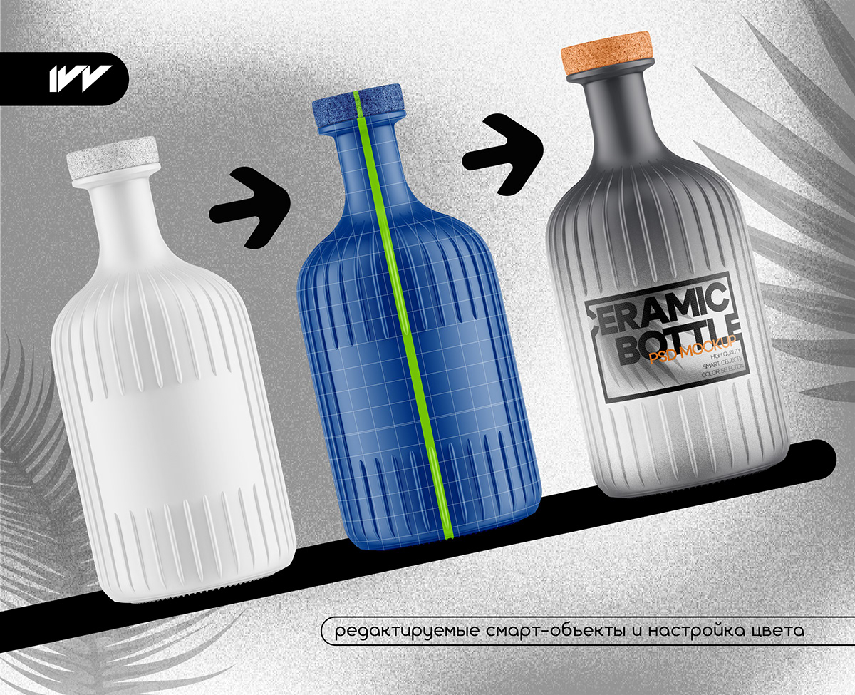 Alcohol Bottles with Glasses Set Mockup — Изображение №2 — Брендинг, 3D на Dprofile