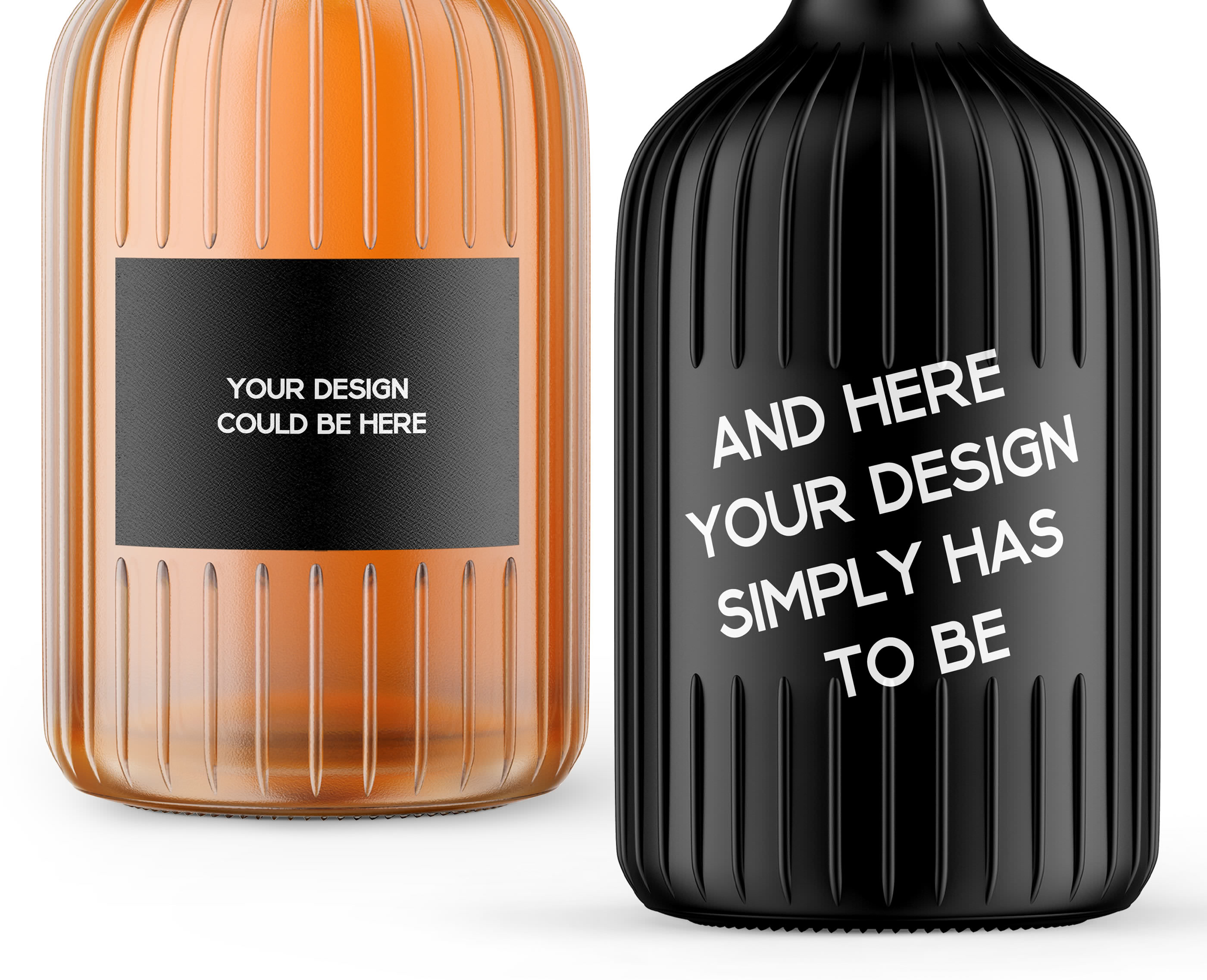 Alcohol Bottles with Glasses Set Mockup — Изображение №5 — Брендинг, 3D на Dprofile