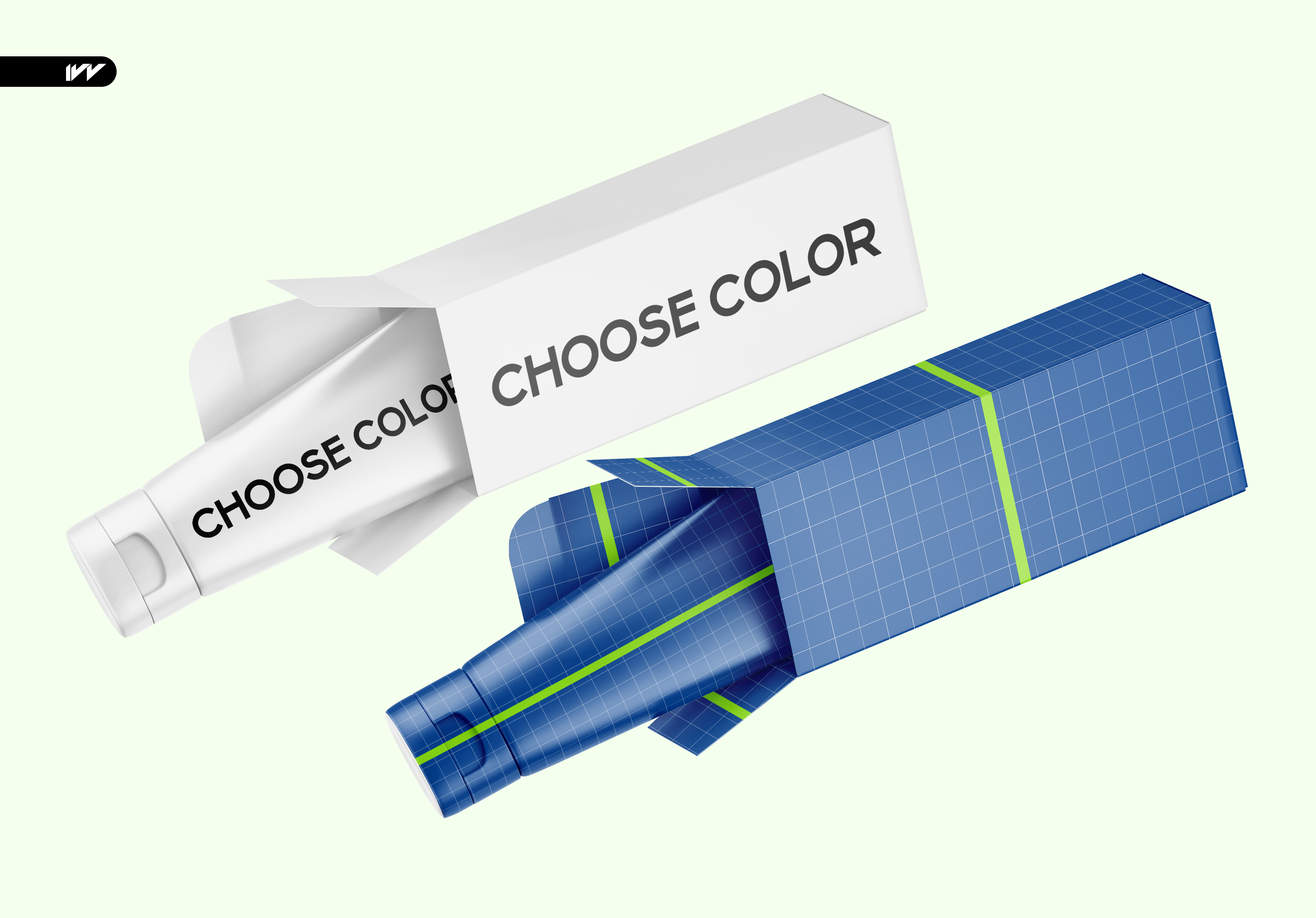 Paper Box With Matte Cosmetic Tube Mockup — Изображение №2 — Брендинг, 3D на Dprofile
