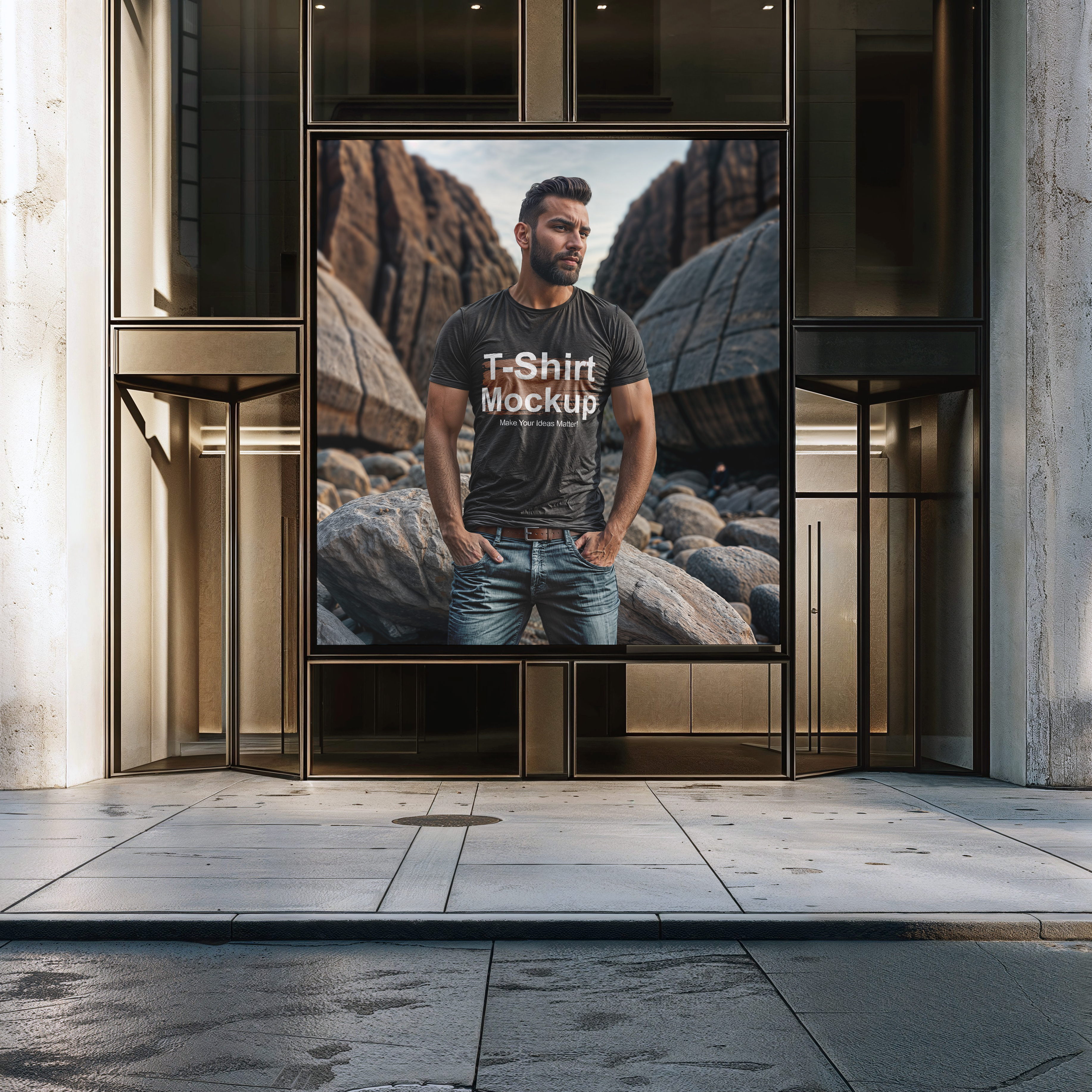 Man in a T-Shirt and Jeans Mockup — Изображение №3 — Графика, Маркетинг на Dprofile
