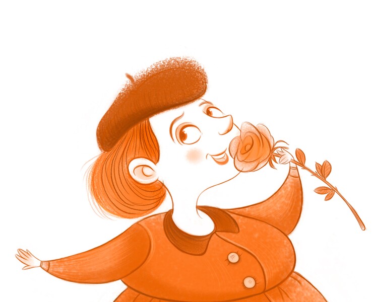 Счастливая дама — Иллюстрация, Графика на Dprofile