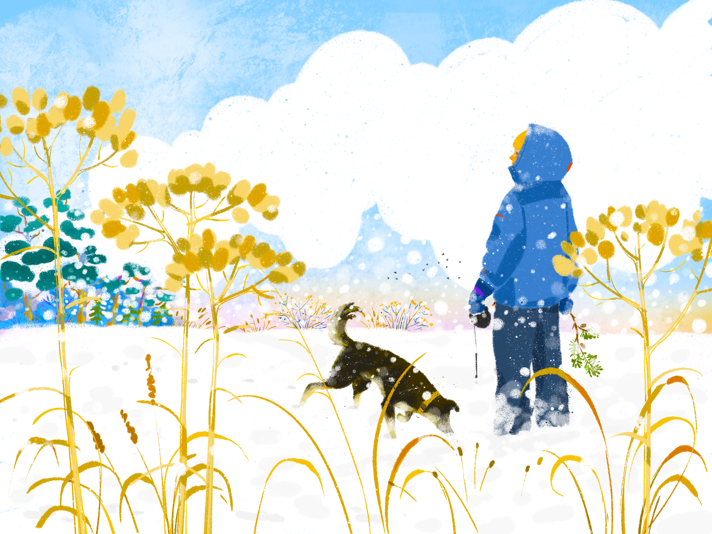 Снежный поезд — Изображение №1 — Иллюстрация на Dprofile