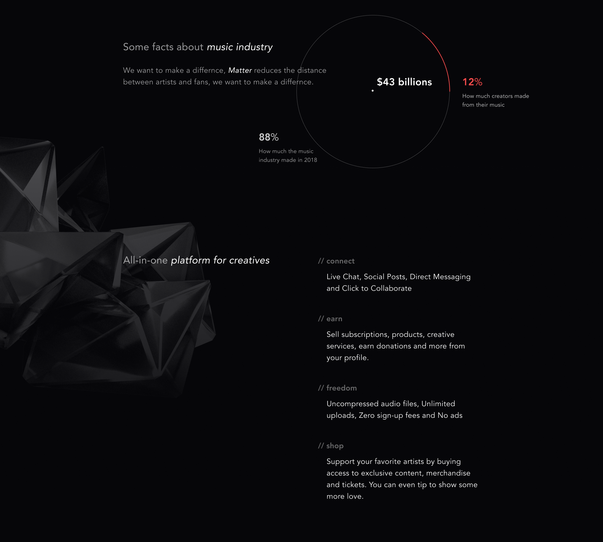 Matter Music | iOS App — Изображение №2 — Интерфейсы на Dprofile