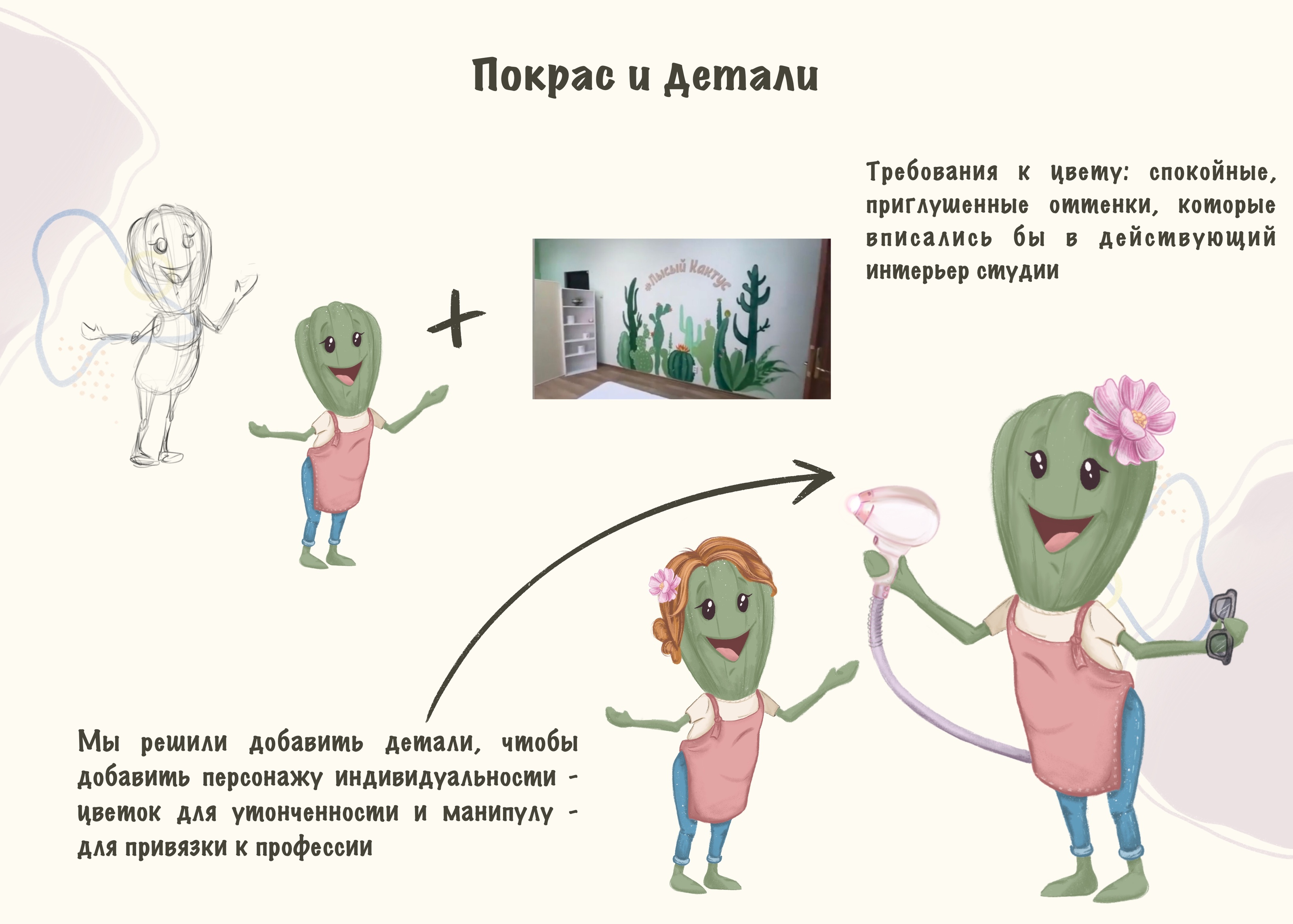 Бренд-персонаж для студии лазерной эпиляции "Лысый кактус" — Изображение №3 — Брендинг, Иллюстрация на Dprofile