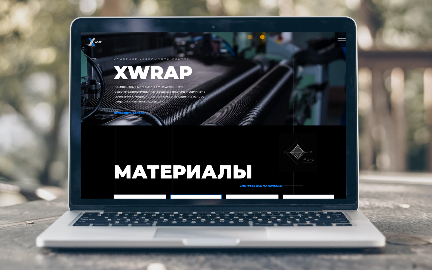 xWrap – логотип, сайт. Укрепление углеволокном — Изображение №1 — Брендинг, Графика на Dprofile