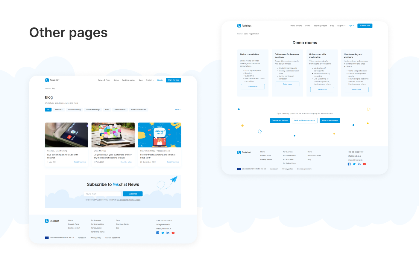 Сервис видеоконференций Linkchat — Изображение №8 — Интерфейсы на Dprofile