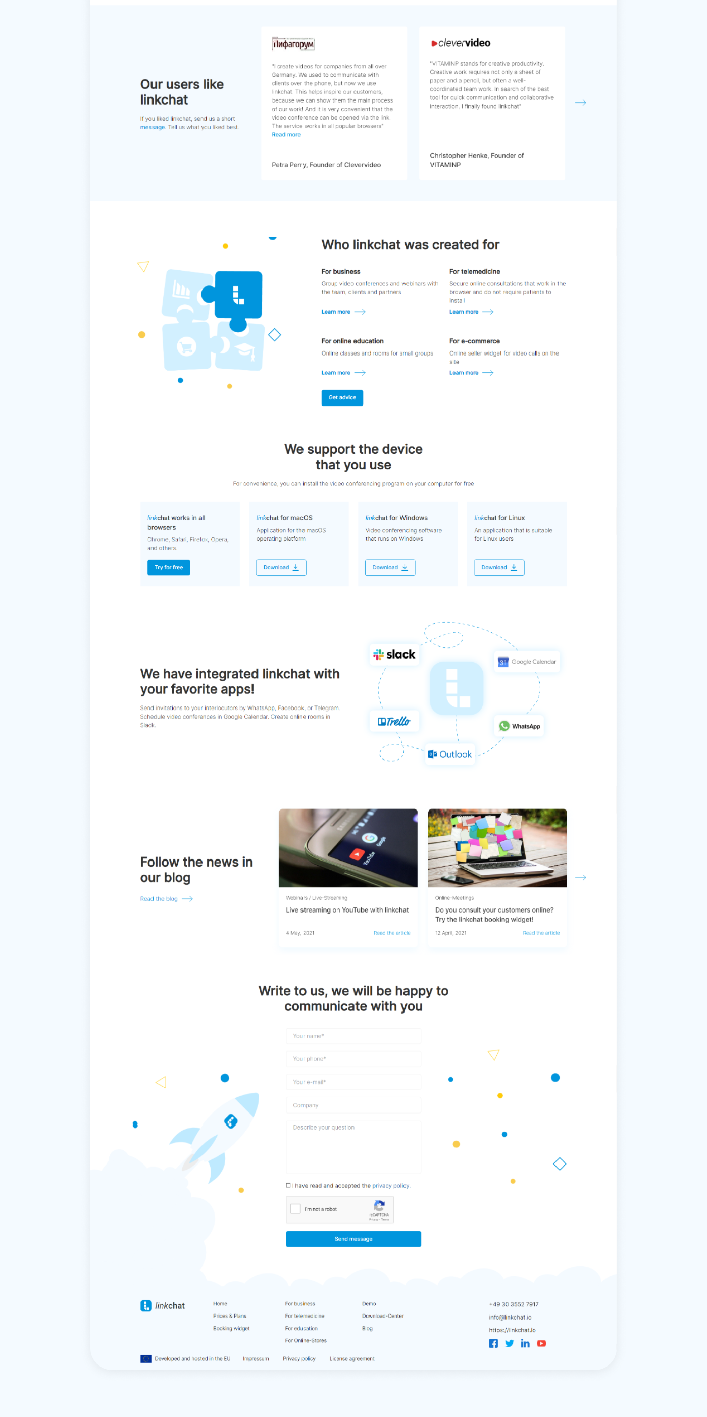 Сервис видеоконференций Linkchat — Изображение №5 — Интерфейсы на Dprofile