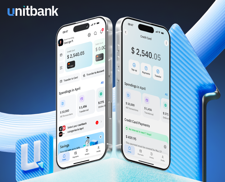 UnitBank Armenia — Fintech App Design Concept на Dprofile