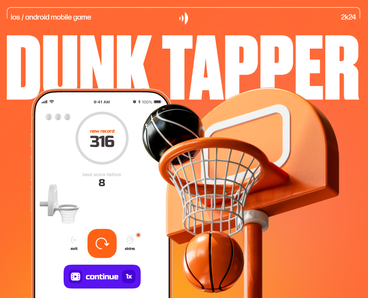 Dunk Tapper - IOS/Android Mobile Game — Интерфейсы, 3D на Dprofile