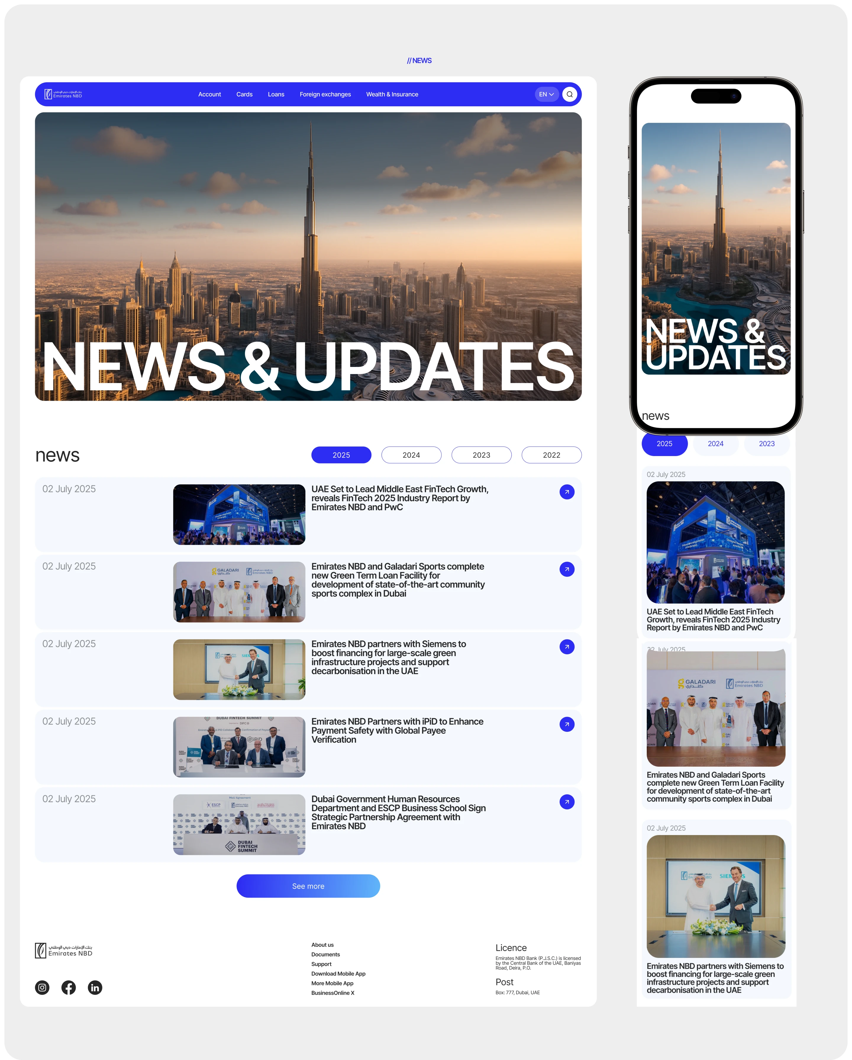NBD BANK EMIRATES | CORPORATE WEBSITE — Изображение №16 — Интерфейсы, Графика на Dprofile
