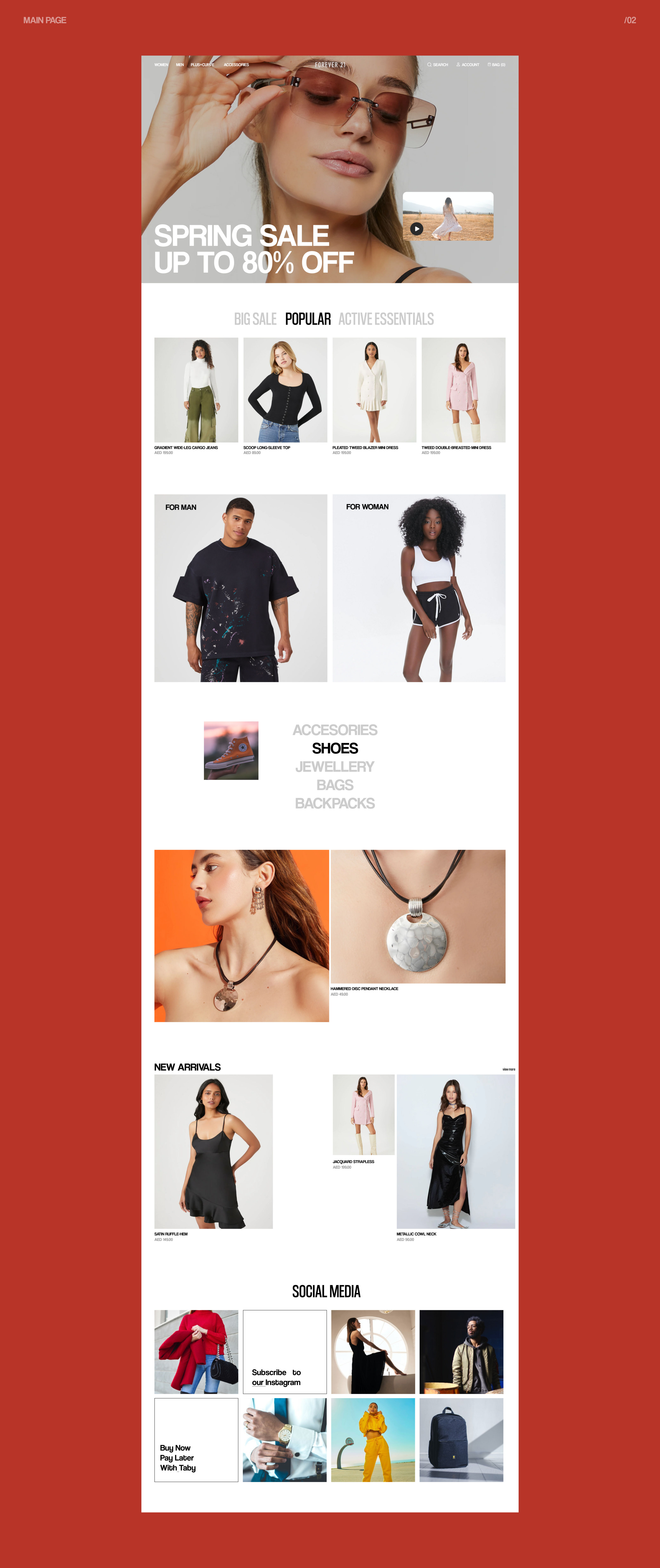 FOREVER 21 | E-COMMERCE WEBSITE — Изображение №3 — Интерфейсы, Графика на Dprofile