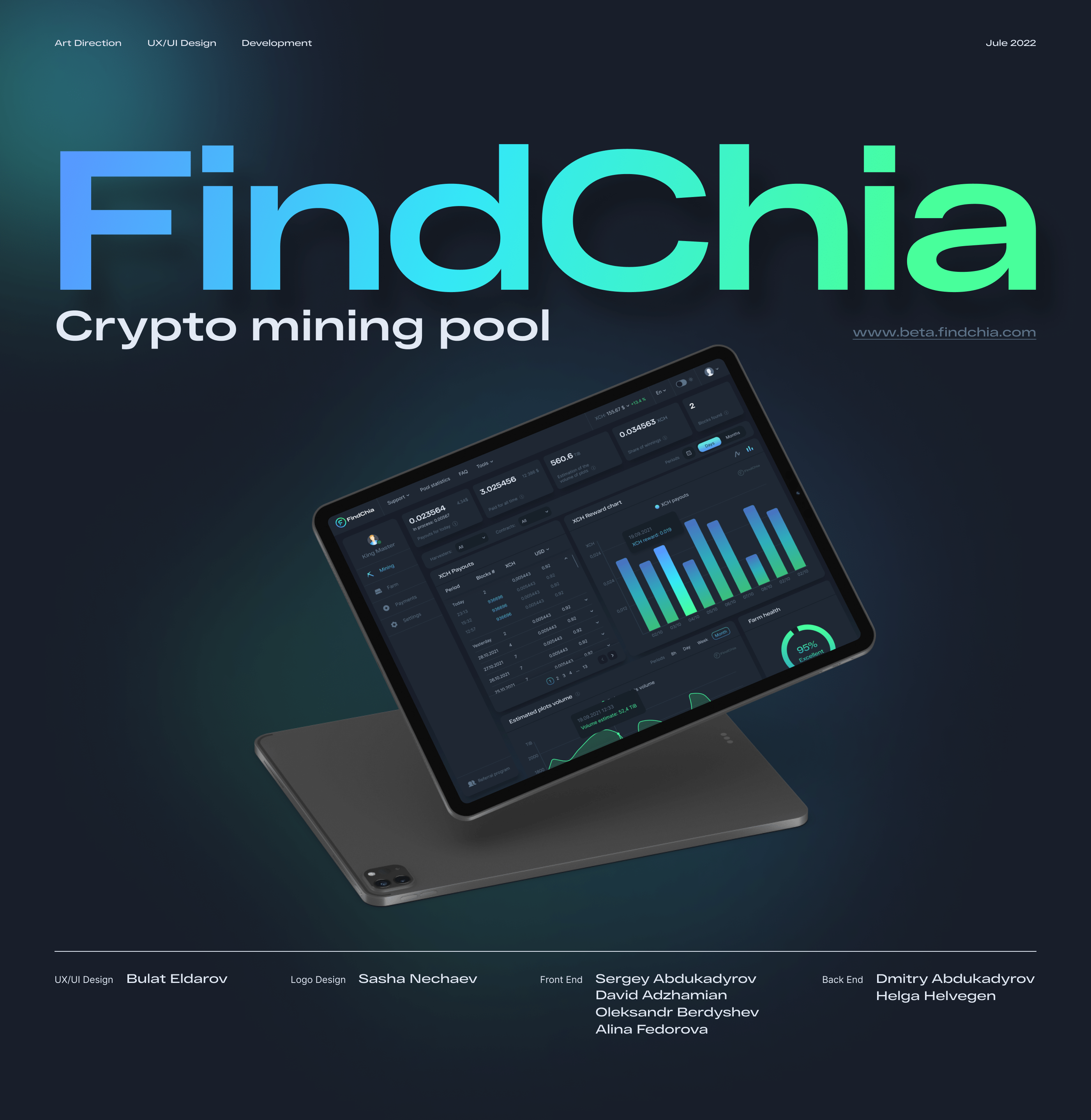 FindChia Mining Pool — Изображение №1 — Брендинг, Графика, Интерфейсы на Dprofile