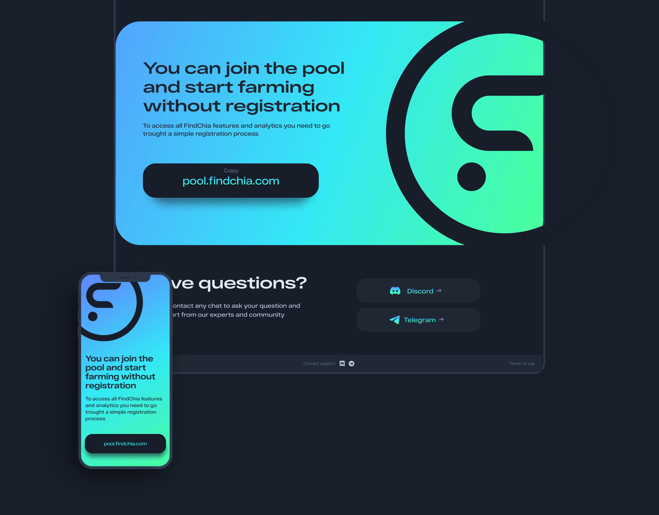 FindChia Mining Pool — Изображение №14 — Брендинг, Графика, Интерфейсы на Dprofile