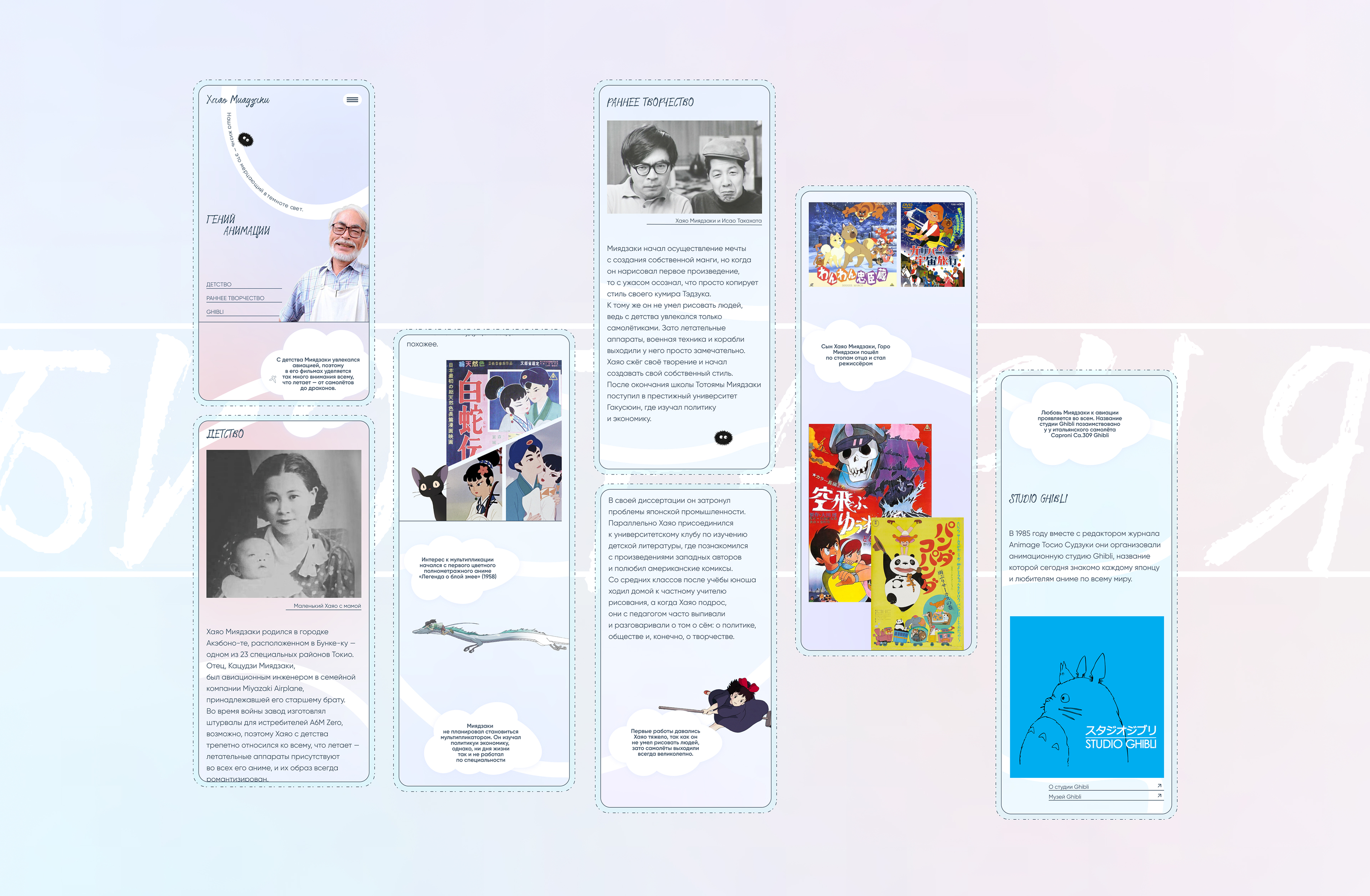 Website Concept. Hayao Miyazaki — Изображение №14 — Интерфейсы, Графика на Dprofile