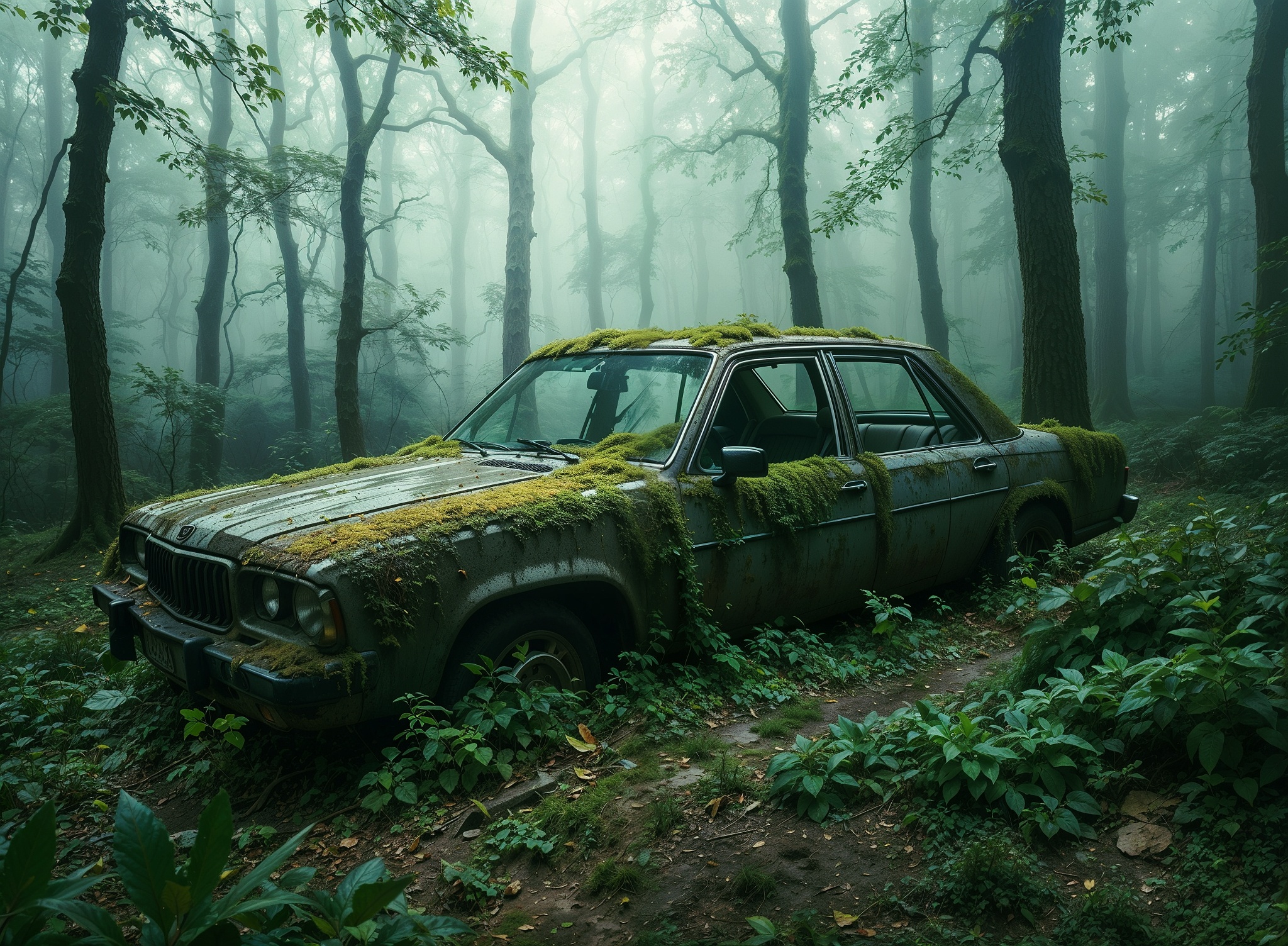 Forgotten Car in the Forest — Изображение №1 — Иллюстрация, 3D на Dprofile