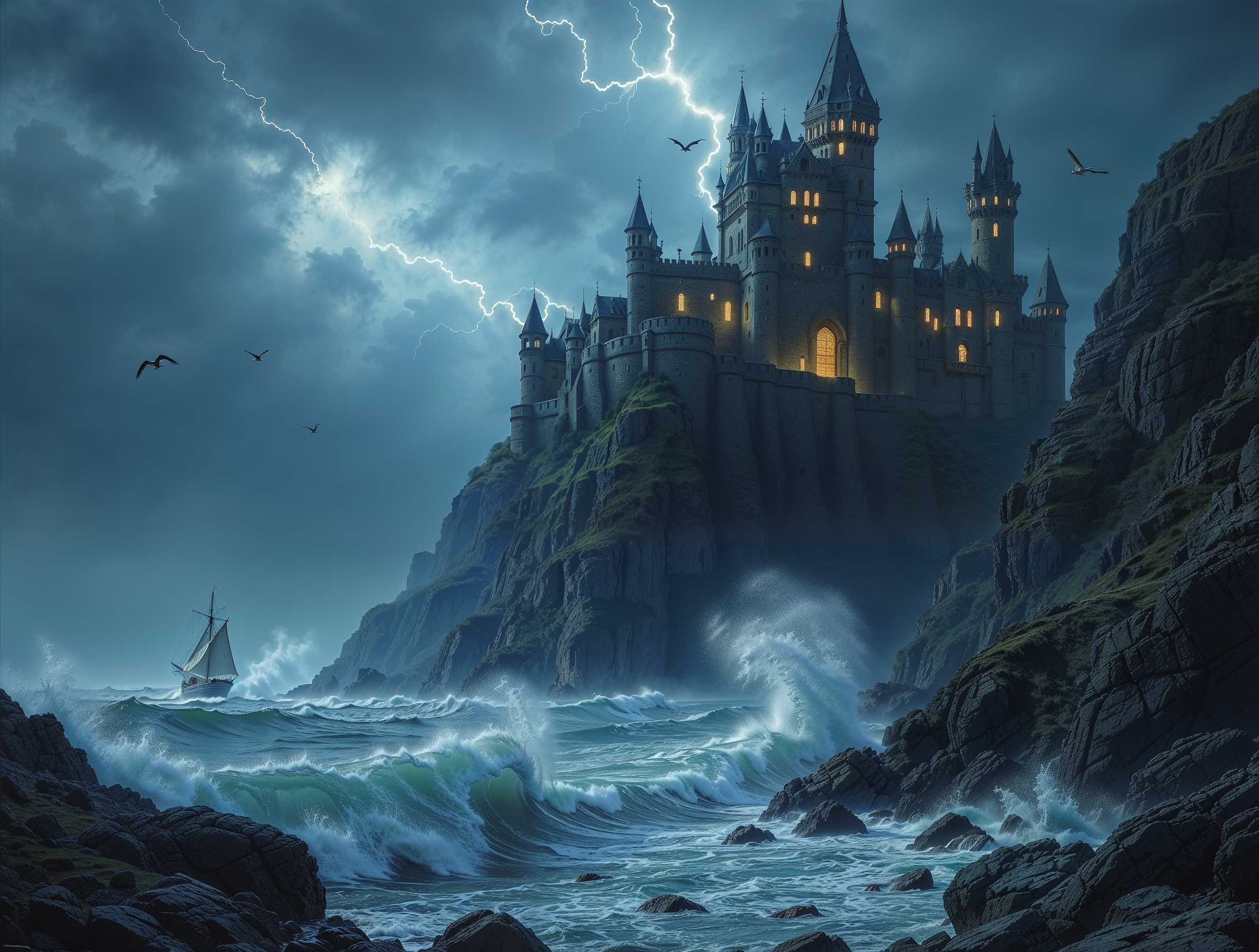 Storm at Sea — Изображение №1 — Иллюстрация, 3D на Dprofile