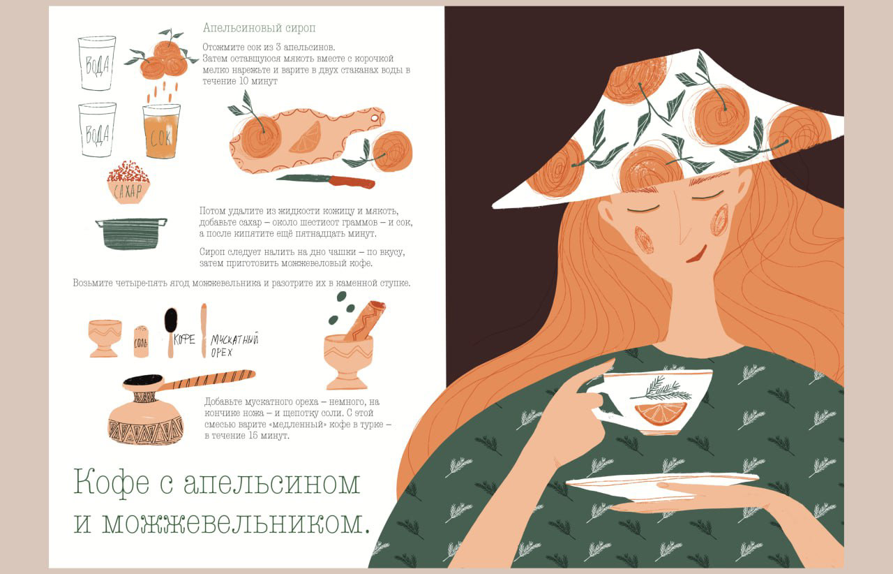 Кофейные рецепты. Журнальная иллюстрация. — Изображение №14 — Иллюстрация на Dprofile