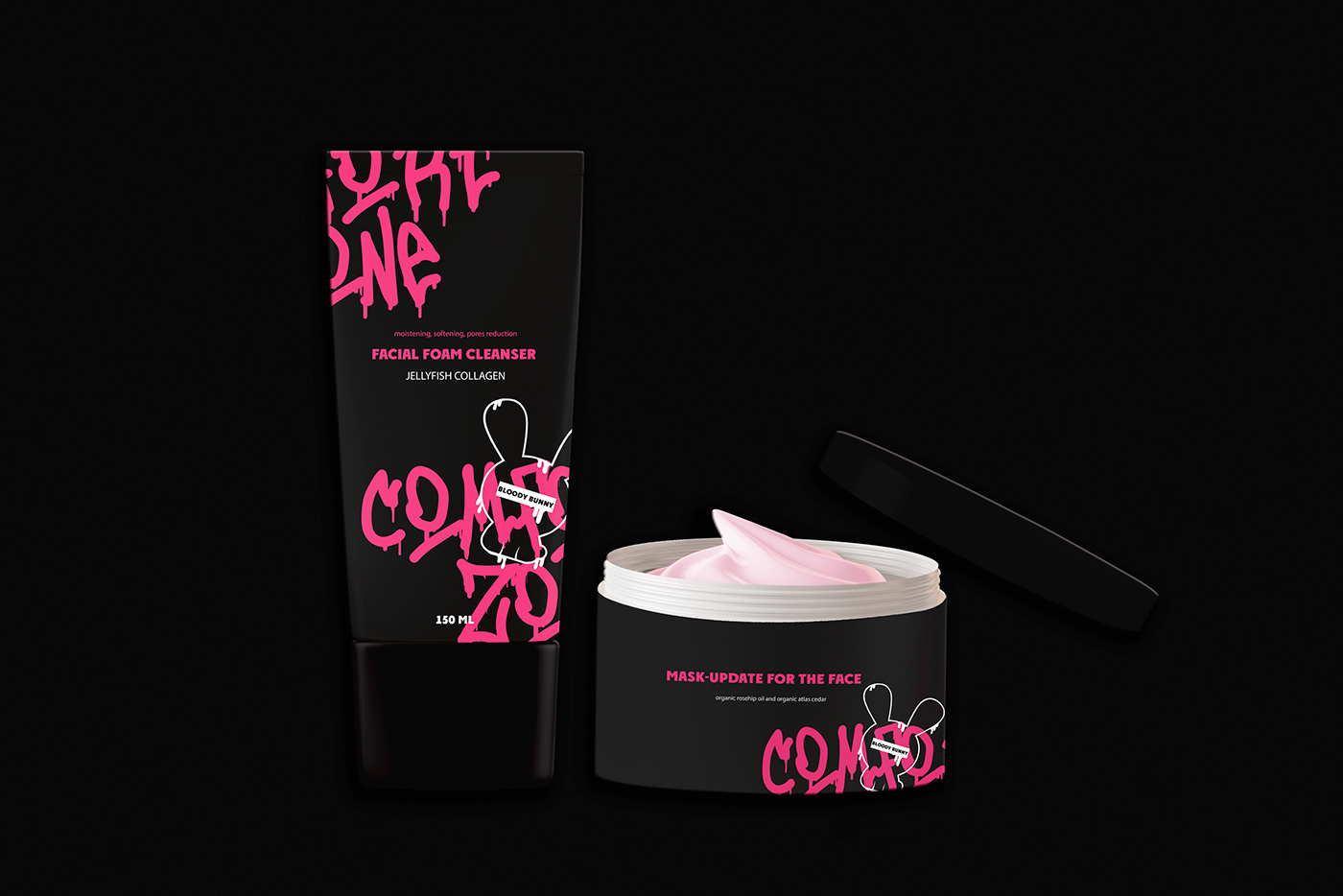 BLOODY BUNNY — Skin Care Brand Identity & Packaging — Изображение №9 — Брендинг на Dprofile