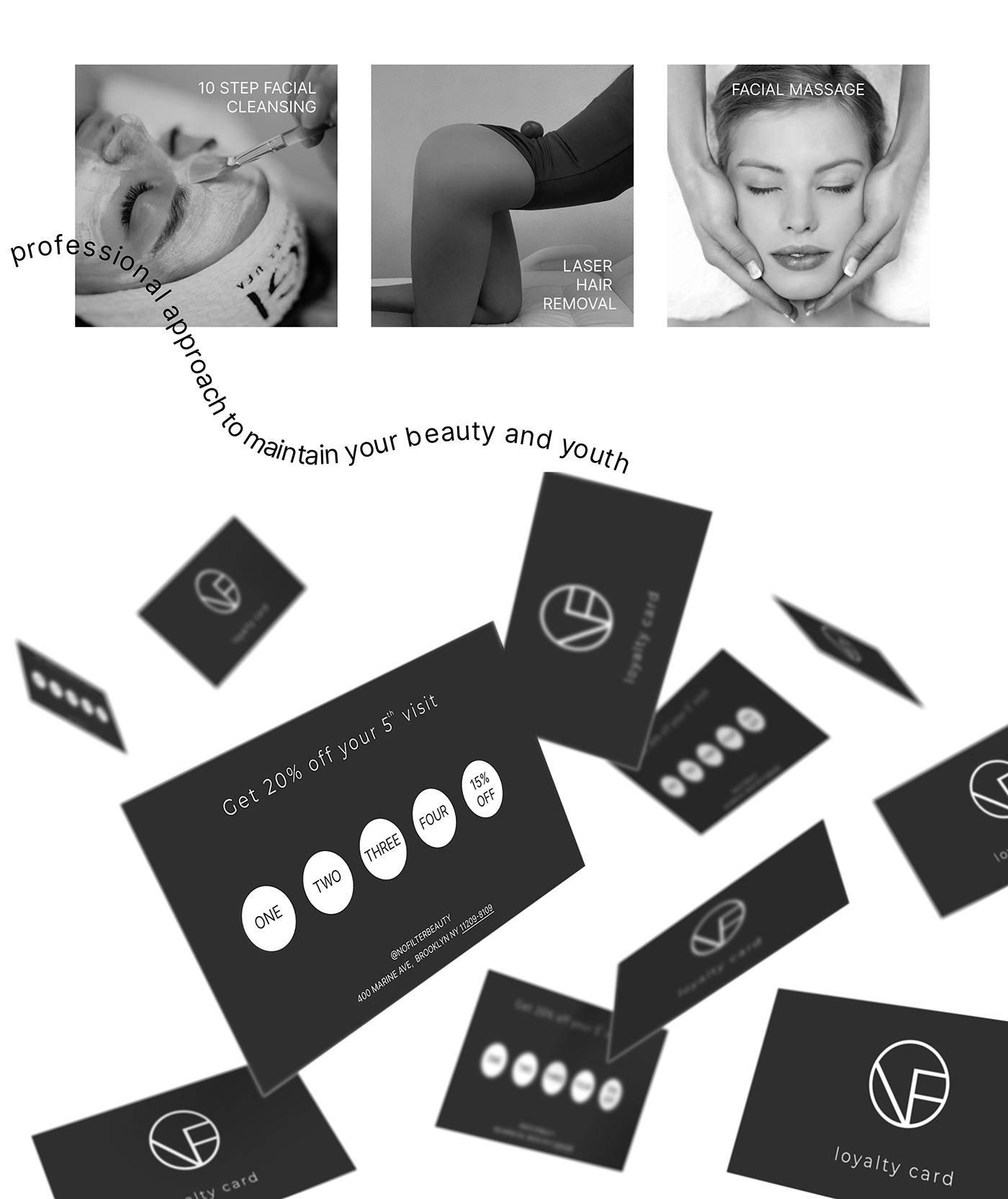 NOFILTER | cosmetology studio | brand identity — Изображение №8 — Брендинг на Dprofile