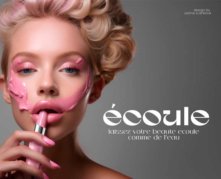 Écoule — Cosmetics Visual Showcase with AI — Брендинг, Маркетинг на Dprofile
