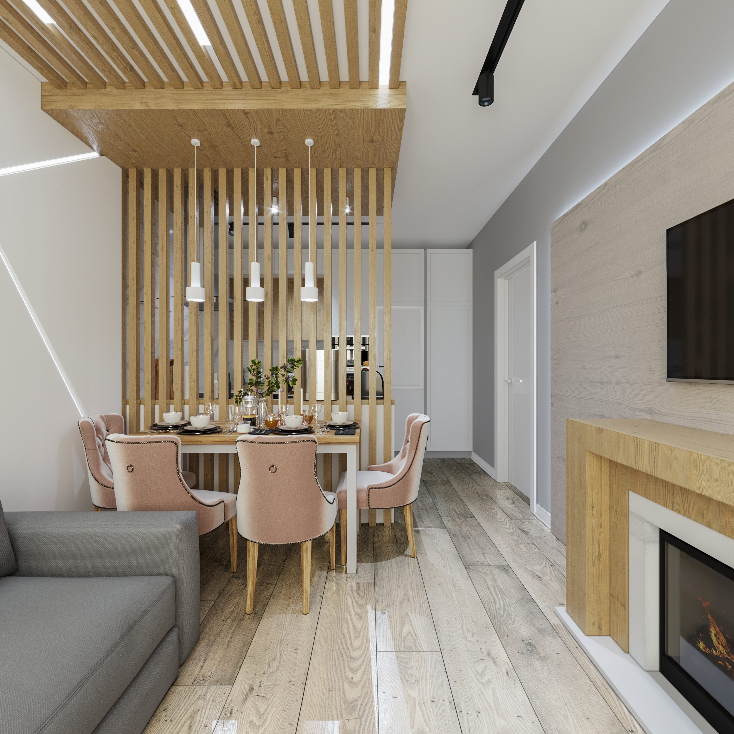 Проект кухни - гостиной г. Ухта — Изображение №1 — 3D на Dprofile