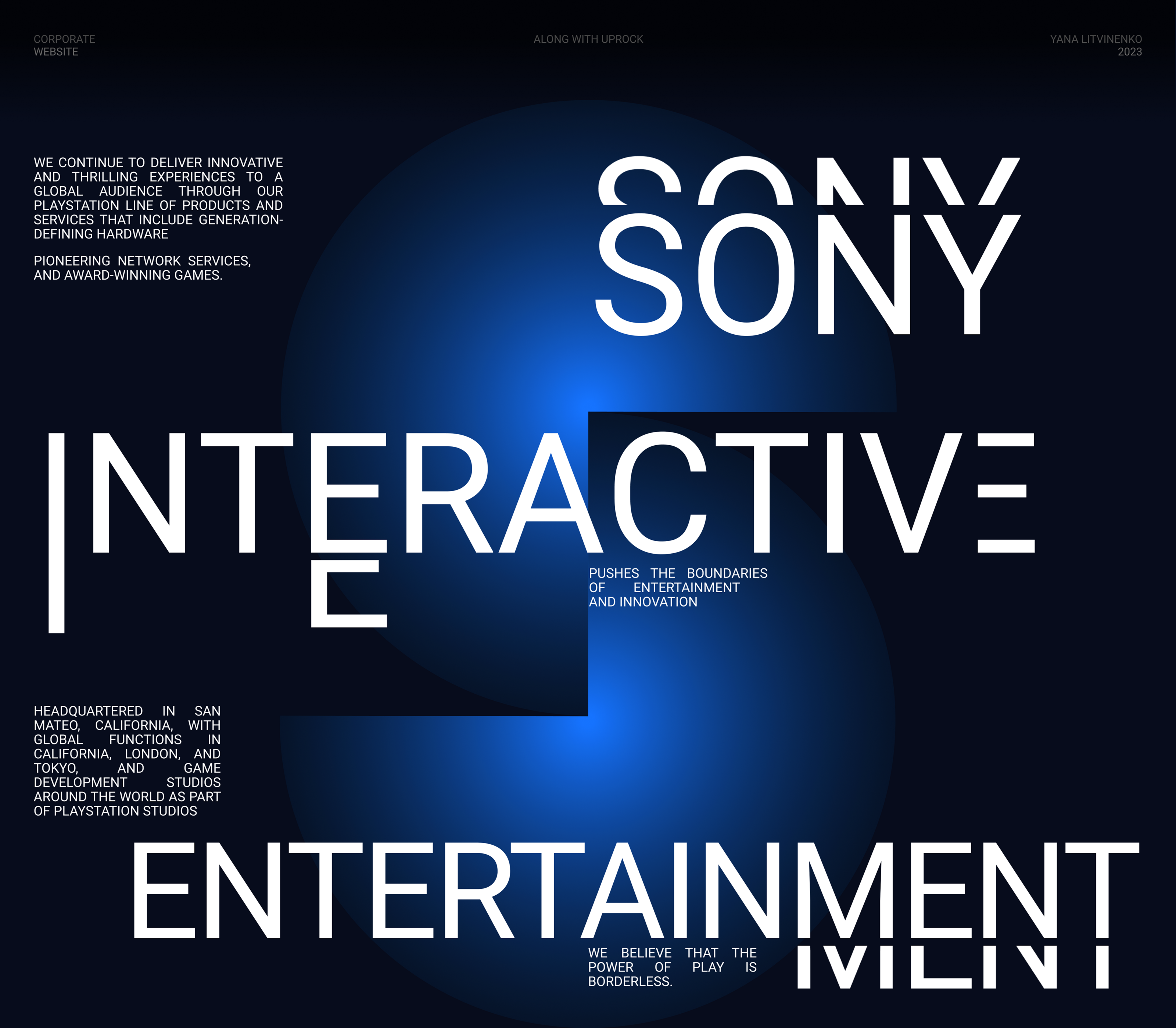 Sony Interactive. Corporate redesign — Изображение №1 — Интерфейсы, Графика на Dprofile
