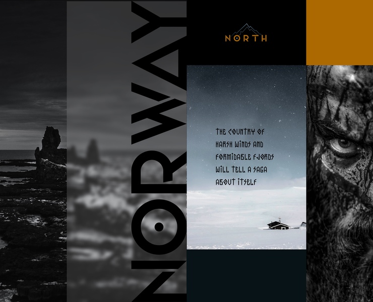 Веб-сайт/брендинг норвежского турагентства NORTH/СЕВЕР — Интерфейсы на Dprofile