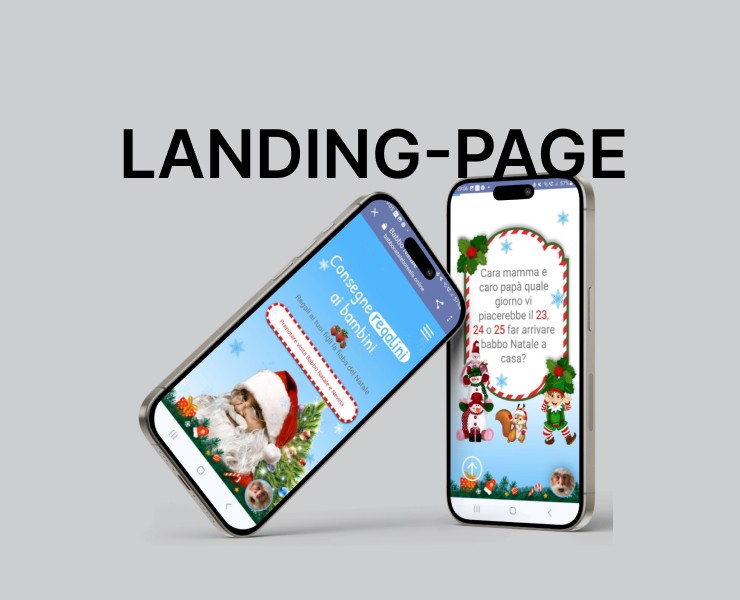 Лендинг Дед Мороз на дом в Италии — Иллюстрация, Графика на Dprofile