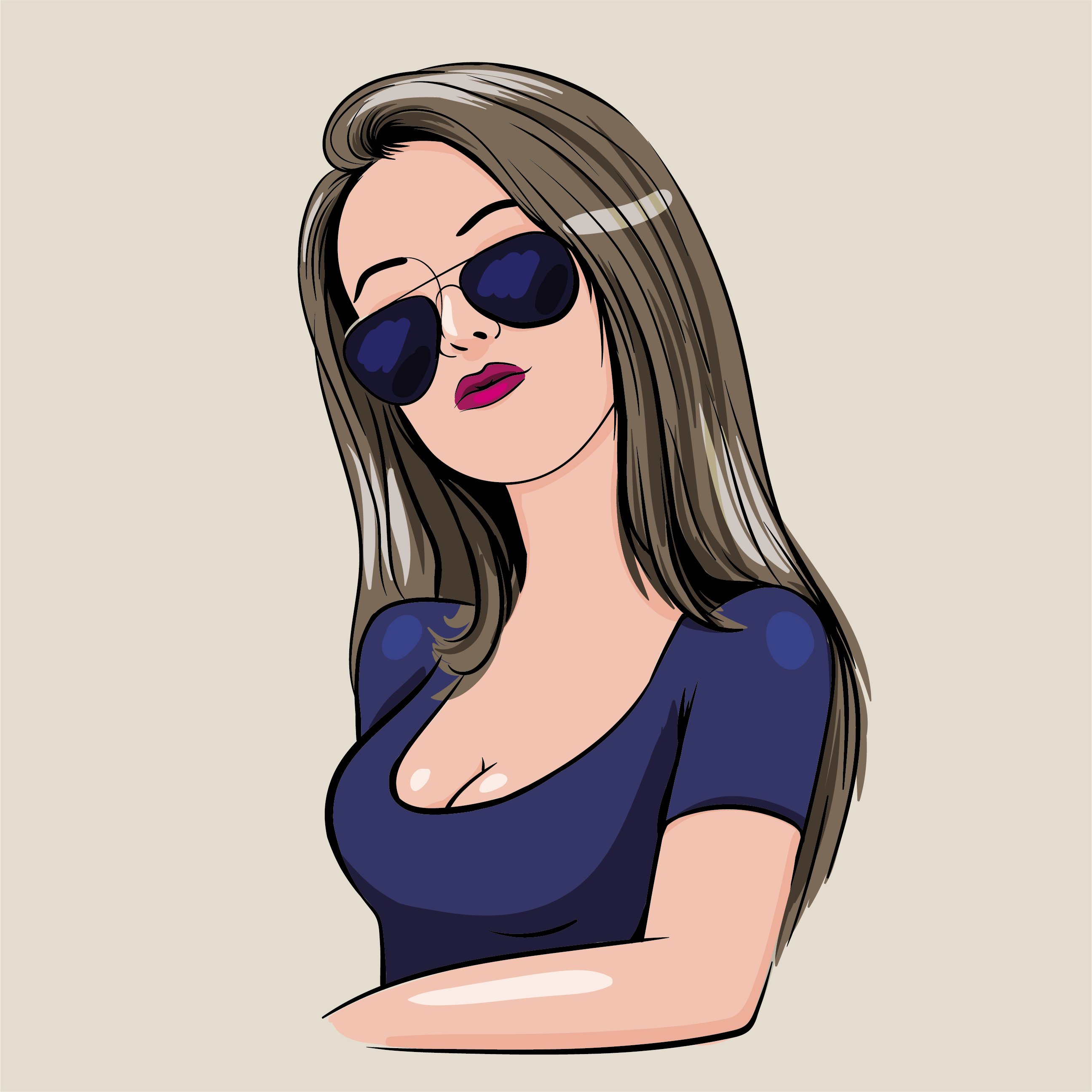 Векторные стикеры с девушками — Изображение №5 — Иллюстрация на Dprofile