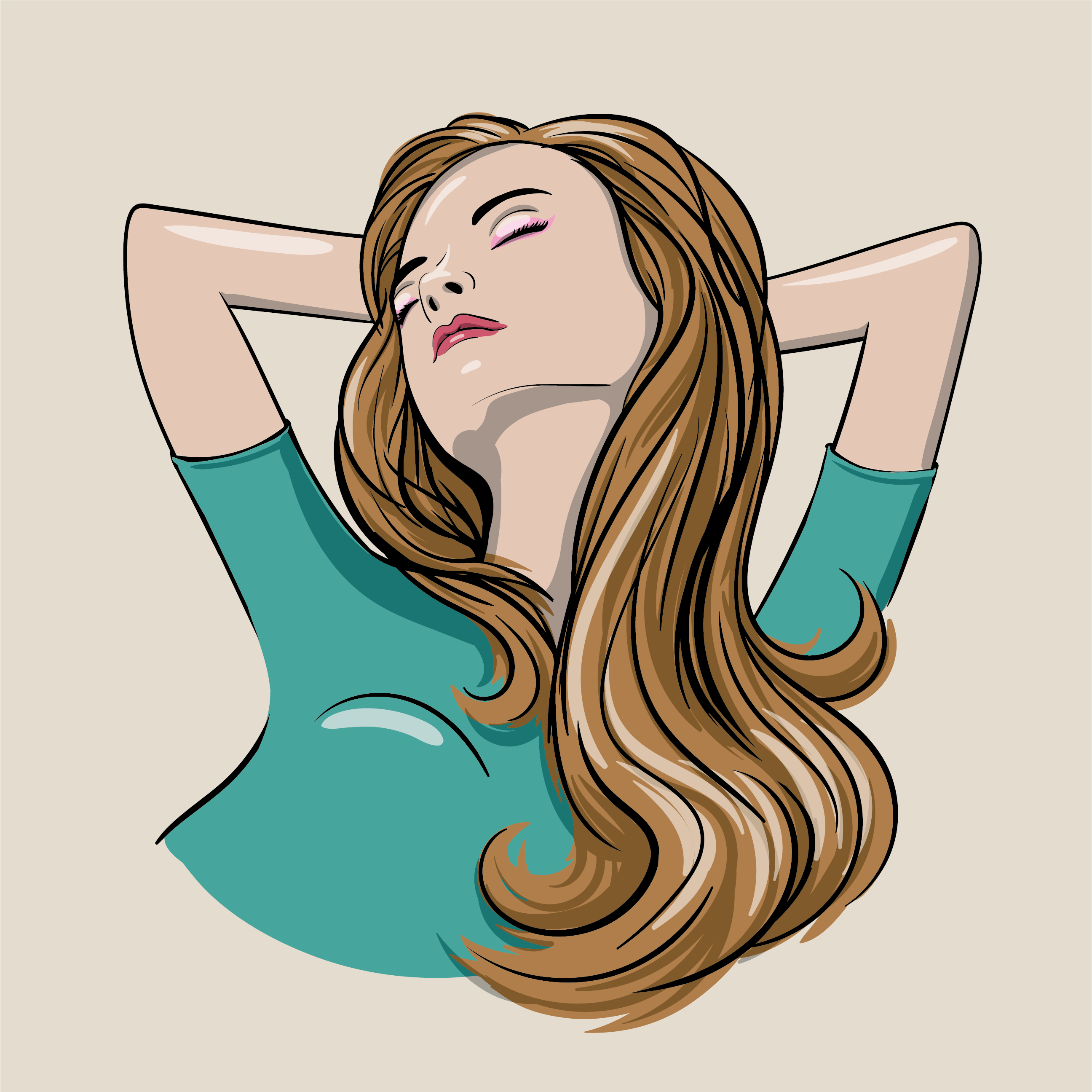 Векторные стикеры с девушками — Изображение №4 — Иллюстрация на Dprofile