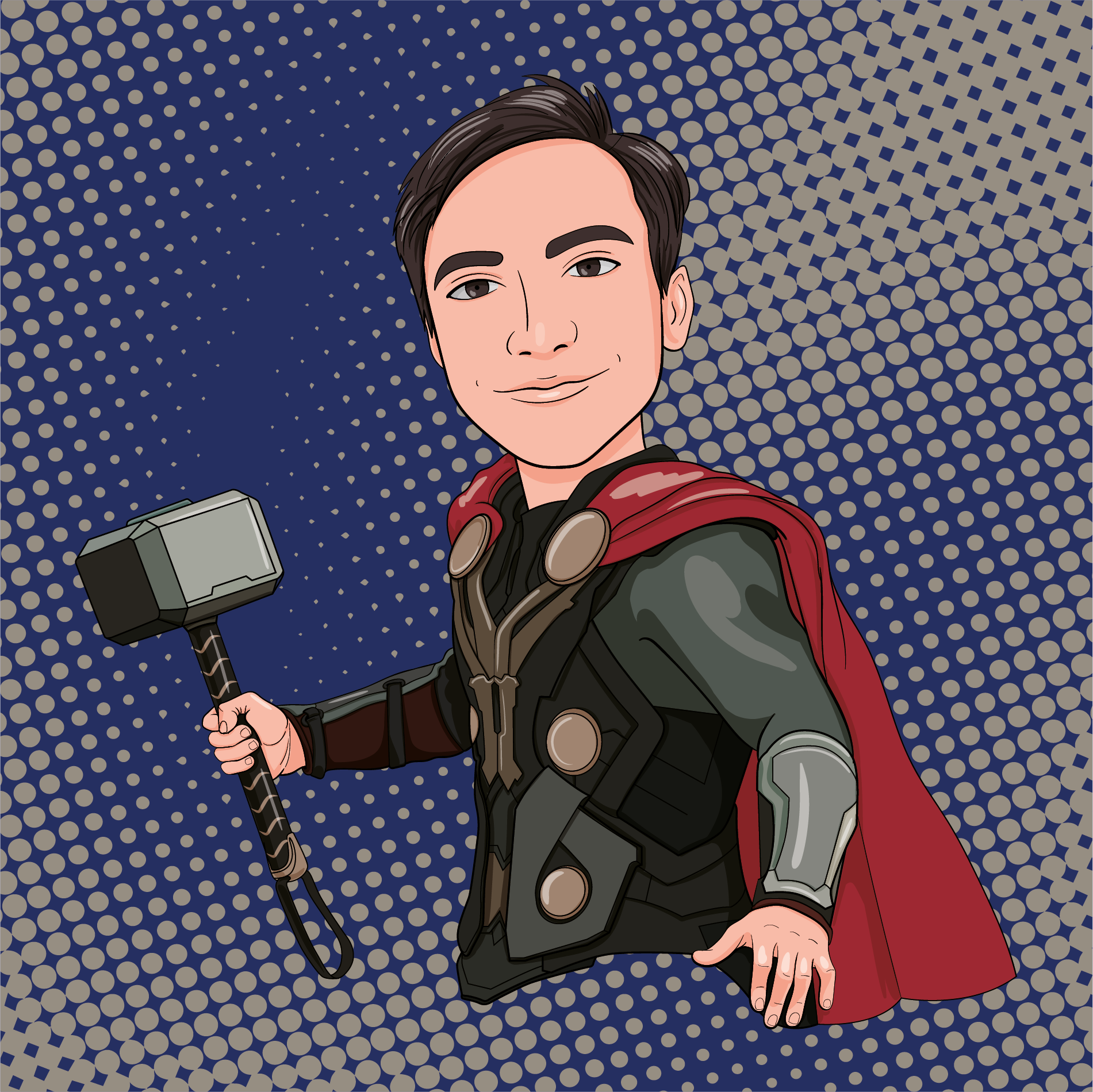 Набор векторных стикеров в образах супергероев Marvel — Изображение №12 — Иллюстрация на Dprofile