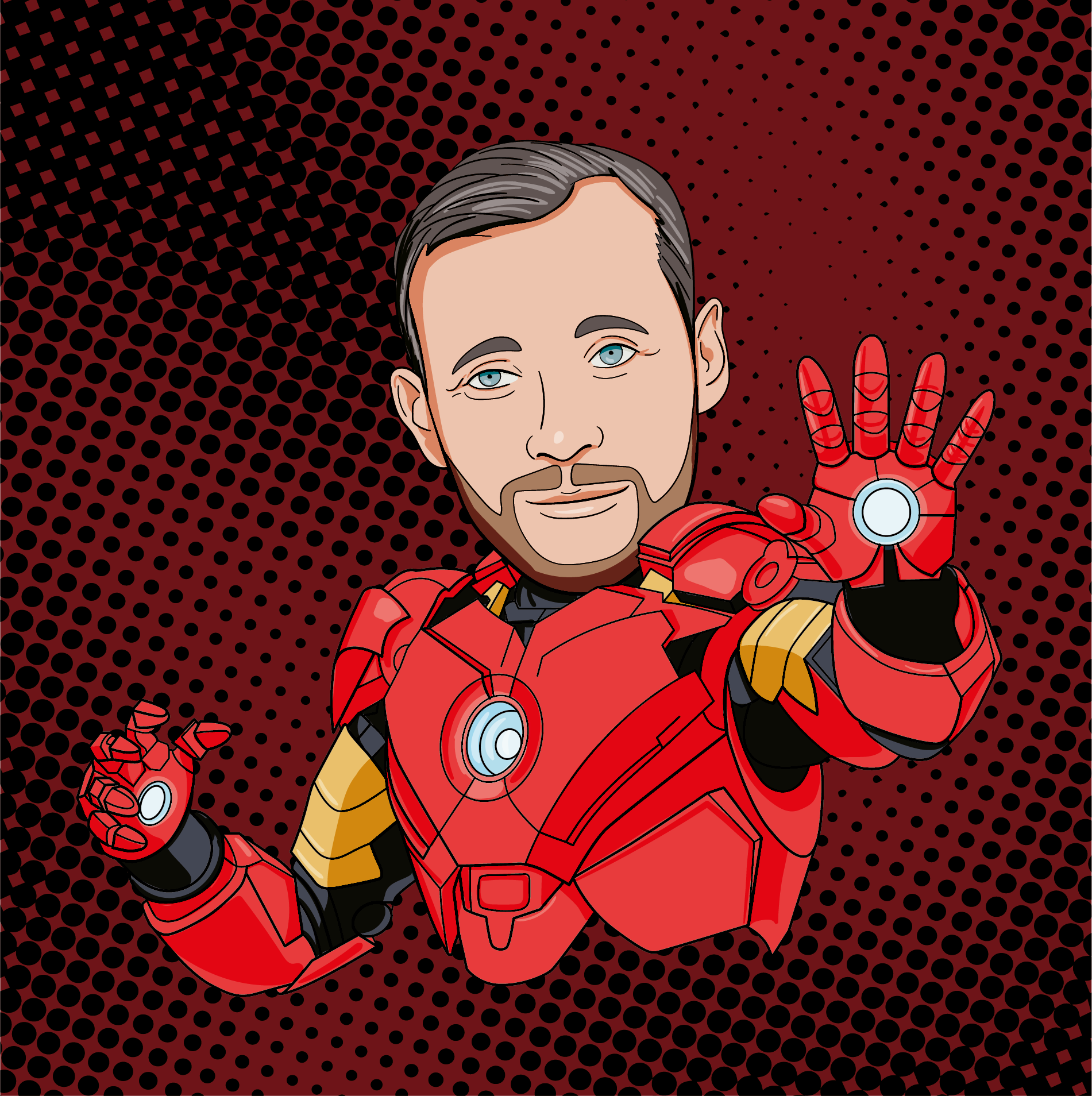 Набор векторных стикеров в образах супергероев Marvel — Изображение №3 — Иллюстрация на Dprofile