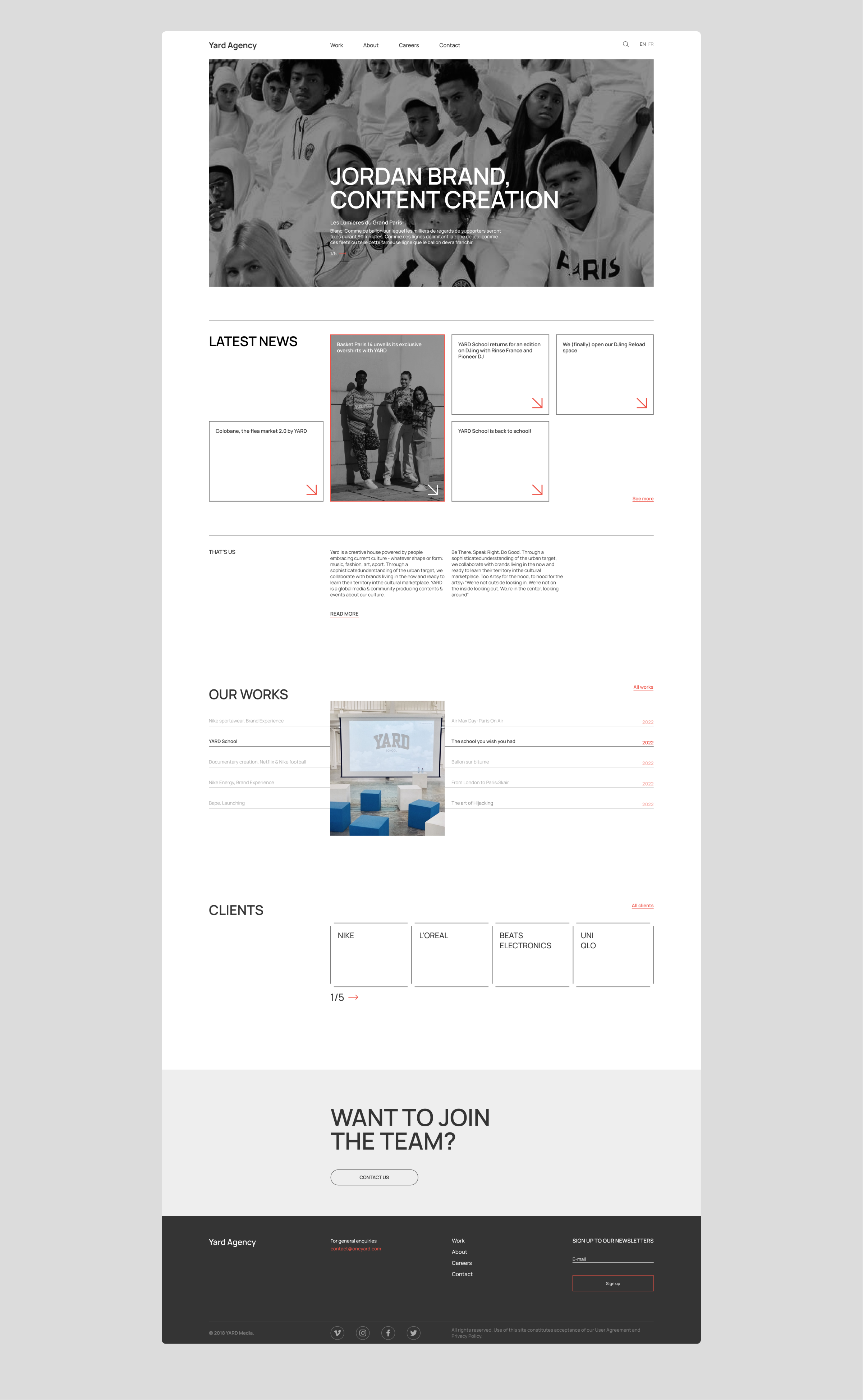 Yard Agency - Redesign Website — Изображение №2 — Интерфейсы на Dprofile