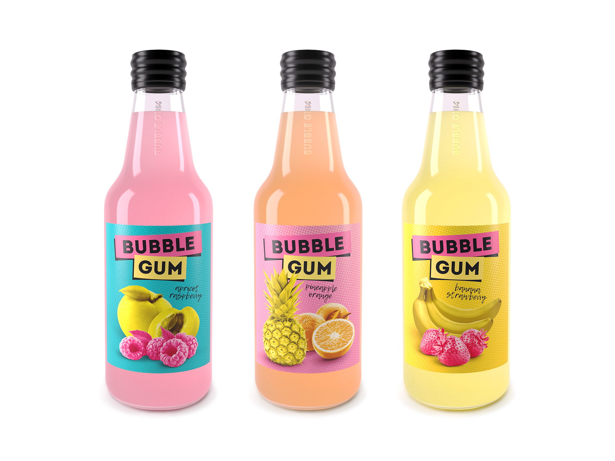 Концепт этикеток для лимонадов "Bubble gum" — Изображение №2 — Брендинг, Иллюстрация на Dprofile