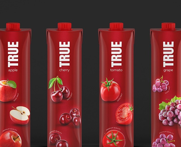 Концепт упаковки сока TRUE — Брендинг на Dprofile
