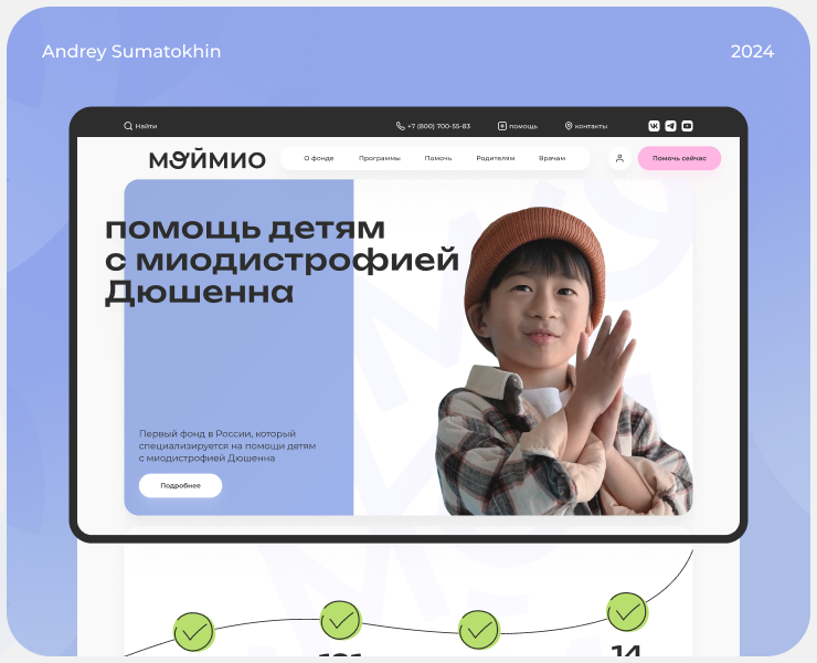 МойМио – Благотворительный фонд | Website — Интерфейсы на Dprofile