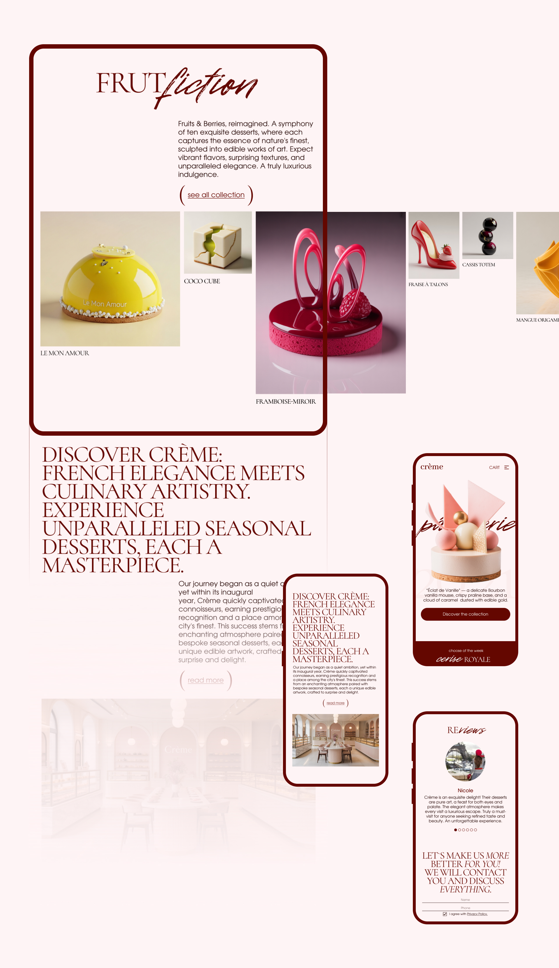 CONCEPT DESIGN | Patisserie boutique — Изображение №5 — Интерфейсы, Графика на Dprofile